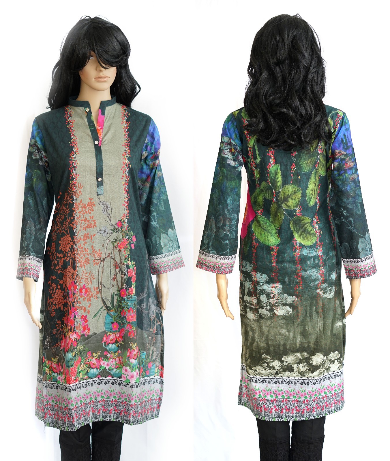 Women Fashion Shirt Indian Pakistani Dress Printed kurti Kameez – US Seller