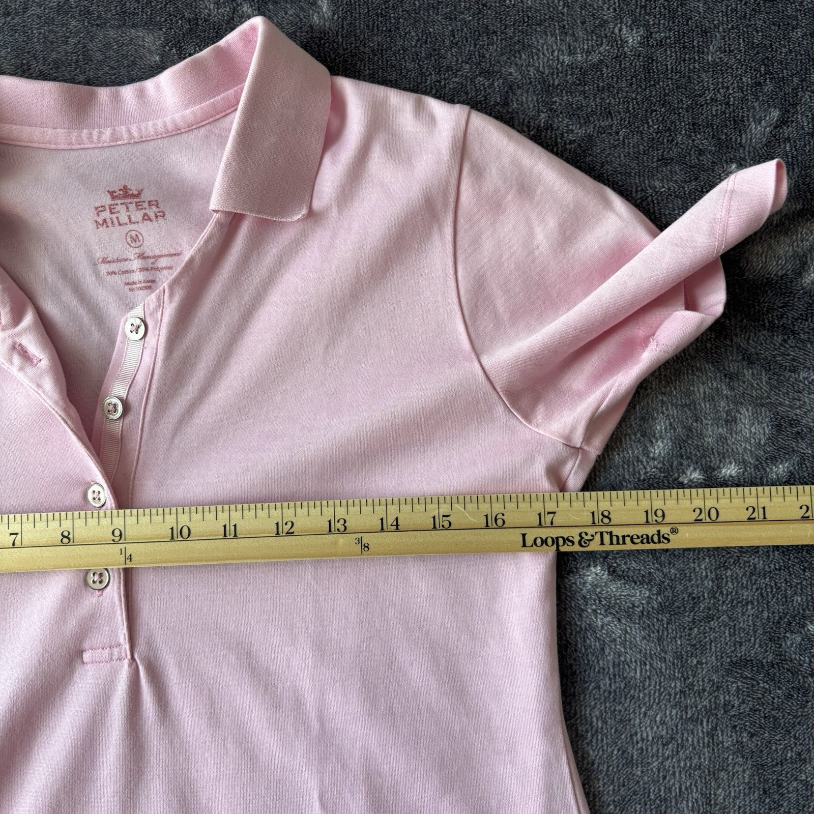 Peter Millar Womens Pink Performance Golf Dress Medium Polo Collared Sleeveless