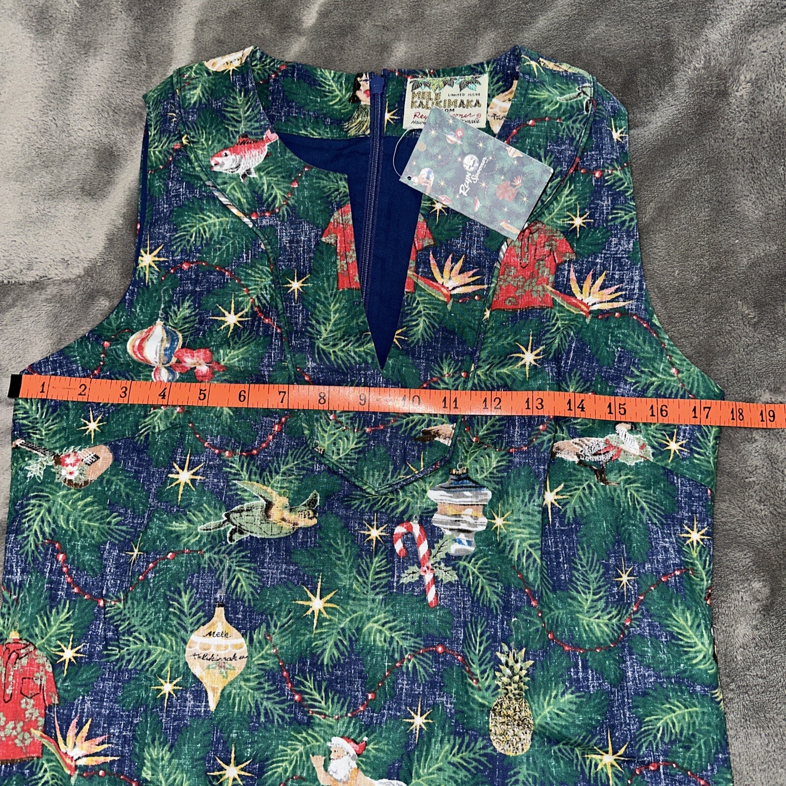 NWT 2022 REYN SPOONER Size 4 Christmas Mele Kalikimaka Zipper Women’s Dress W13