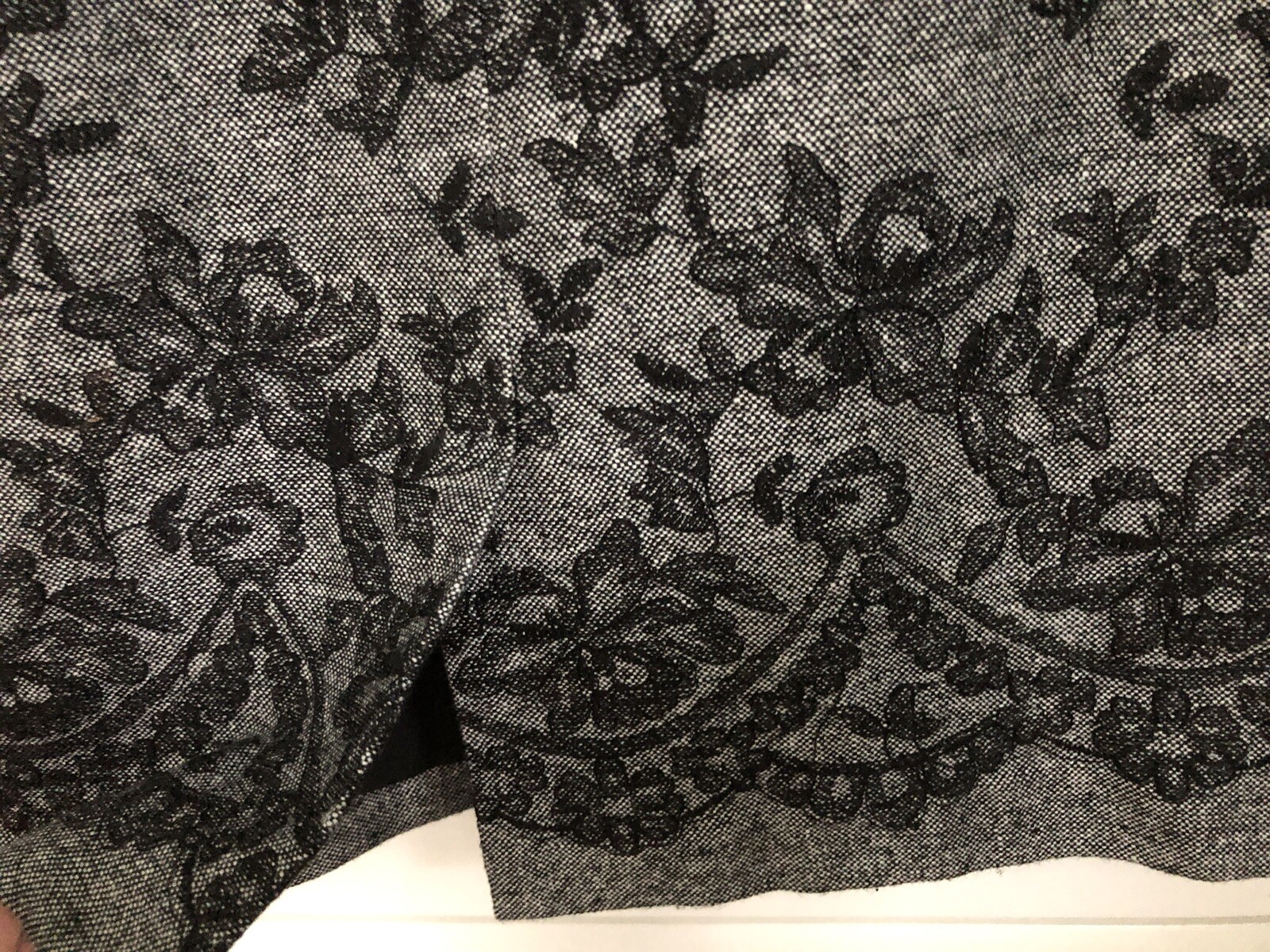 ELLEN TRACY CASHMERE WOOL BLEND EMBROIDERED LINED BLACK GRAY DRESS SIZE 6