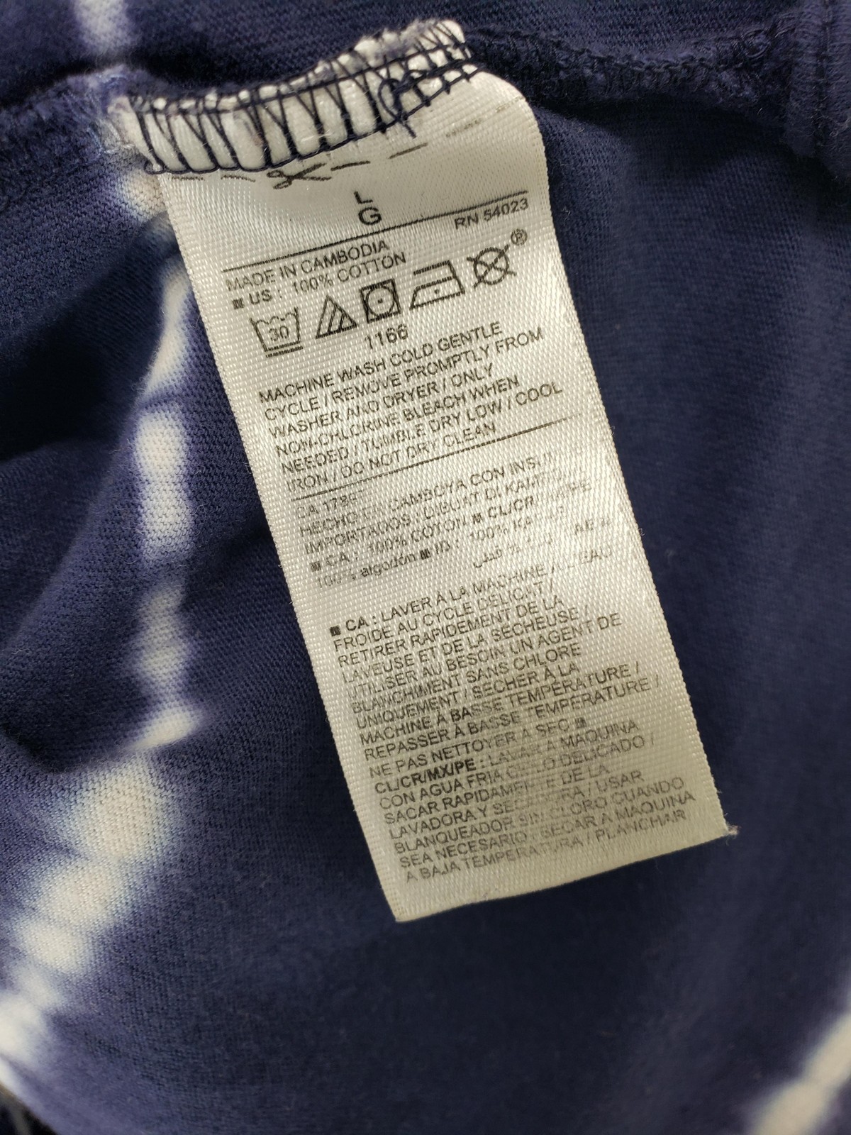 Old Navy Dress Womens Large Tie Dye Long Sleeve Crew Neck Pullover Casual