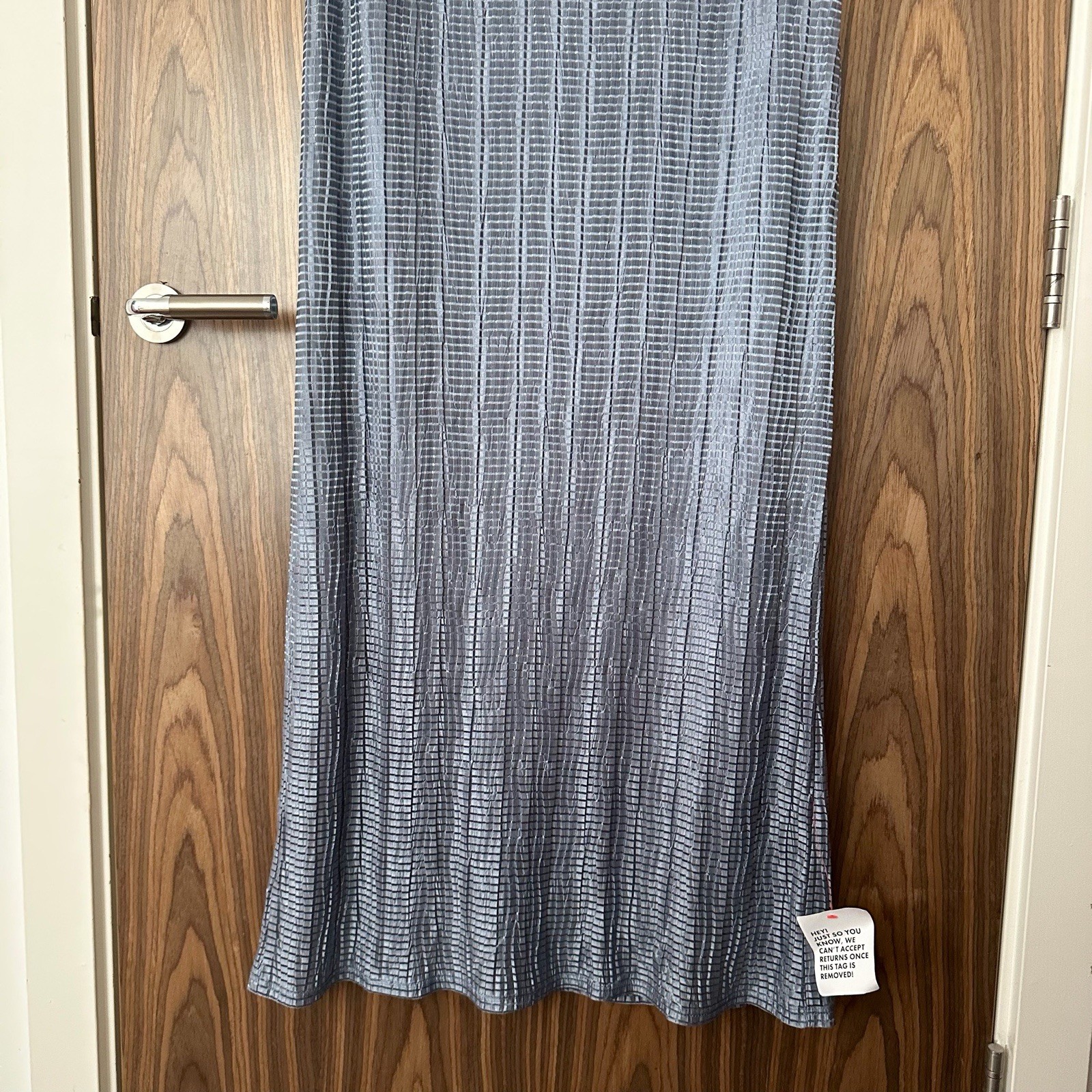 Topshop Blue Metallic Crinkle Plisse Textured Bandeau Maxi Dress Medium NEW BNWT