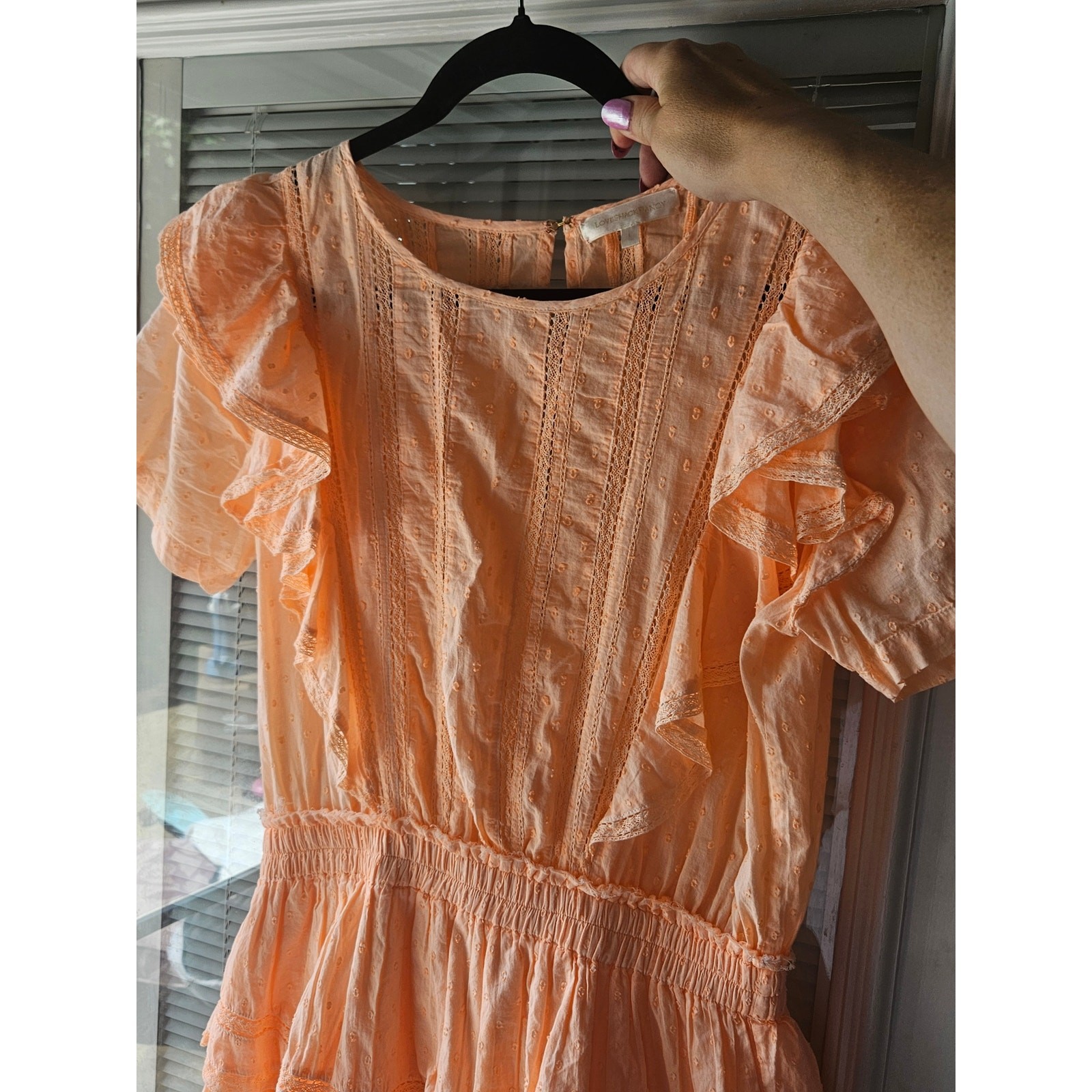 LoveShackFancy Natasha Heritage Dress peach blossom large