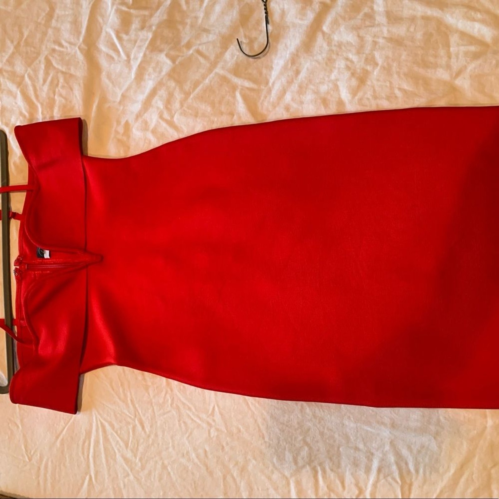 Dalia Macphee Off the Shoulder Bodycon Red Dress M