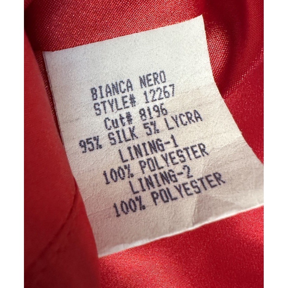 Maria Bianca Nero Mini Dress Medium Red Silk Lining Halter Evening Party Rushed