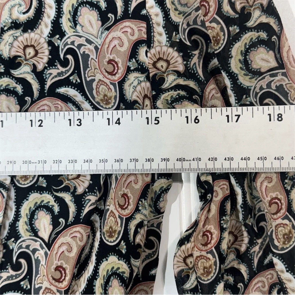 Massimo Dutti Paisley Print V-Neck Long Sleeve Dress Size 4 Boho Chic Portugal
