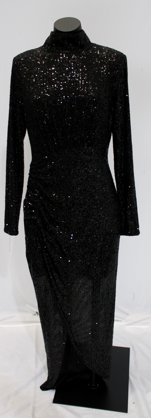 One33 Social Women’s The Nako Sequin Midi Cocktail Dress LC7 Black Size 10 NWT