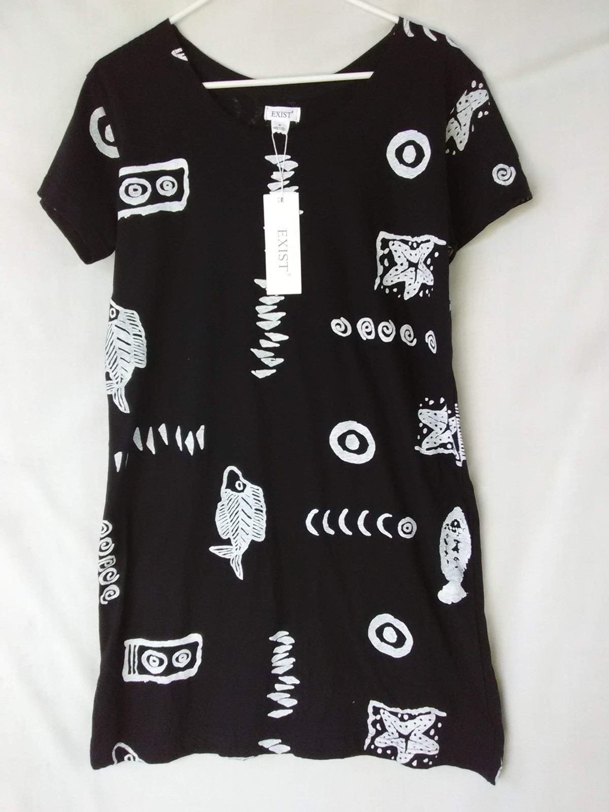 Women Size S Beach by Exist Fish Shift Tank Summer Dress Cover Up NWT