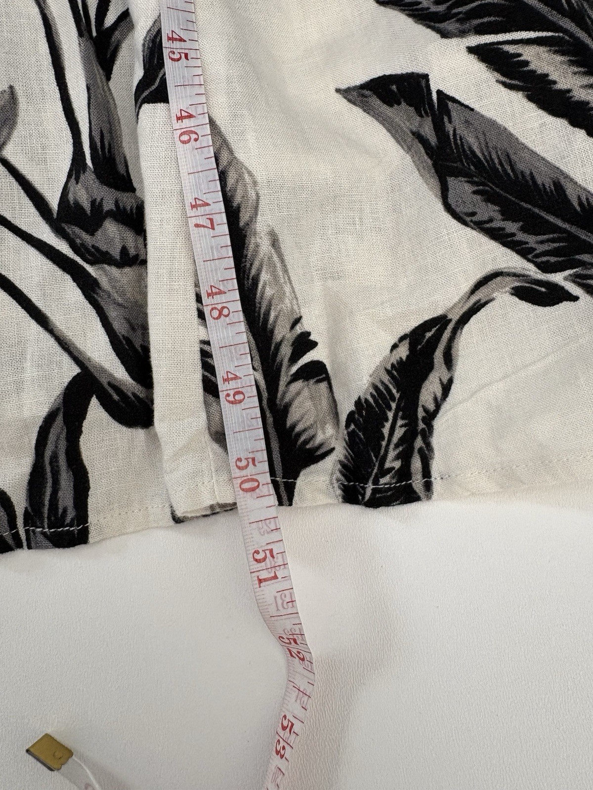 NWT Rachel Zoe Linen Blend Palm Print Fit Flare Midi Dress Size 8 Summer Resort