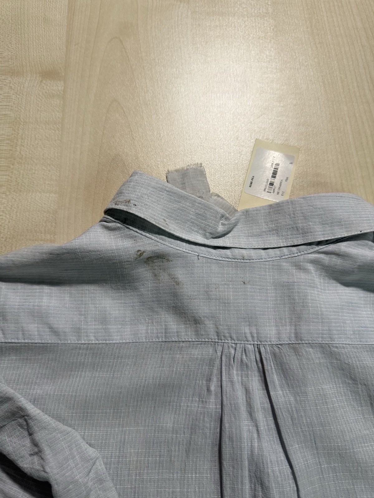 Humanoid Dress Cover Up Cotton Button Up Light Blue Size S