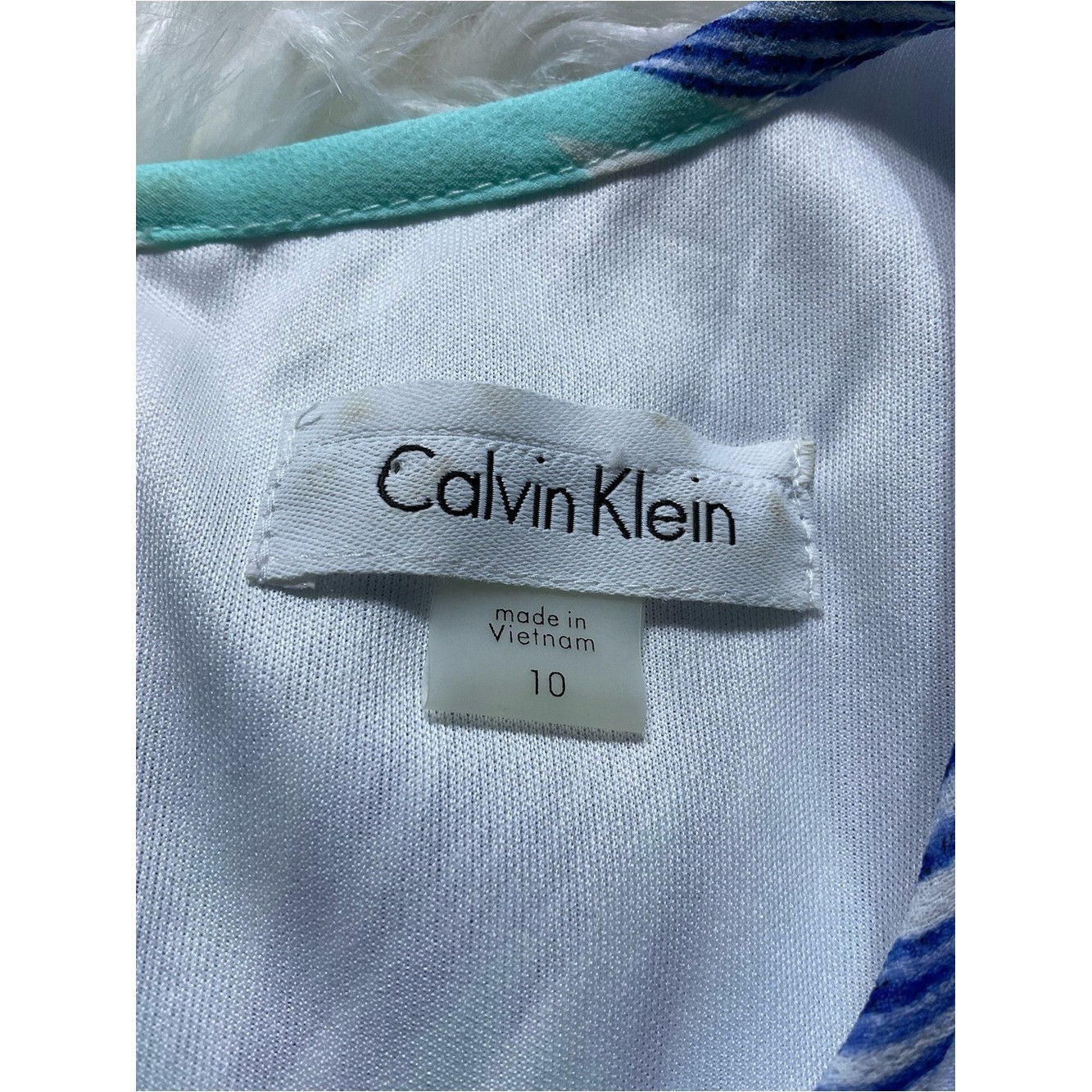 Calvin Klein Leaf Trapeze Shift Dress