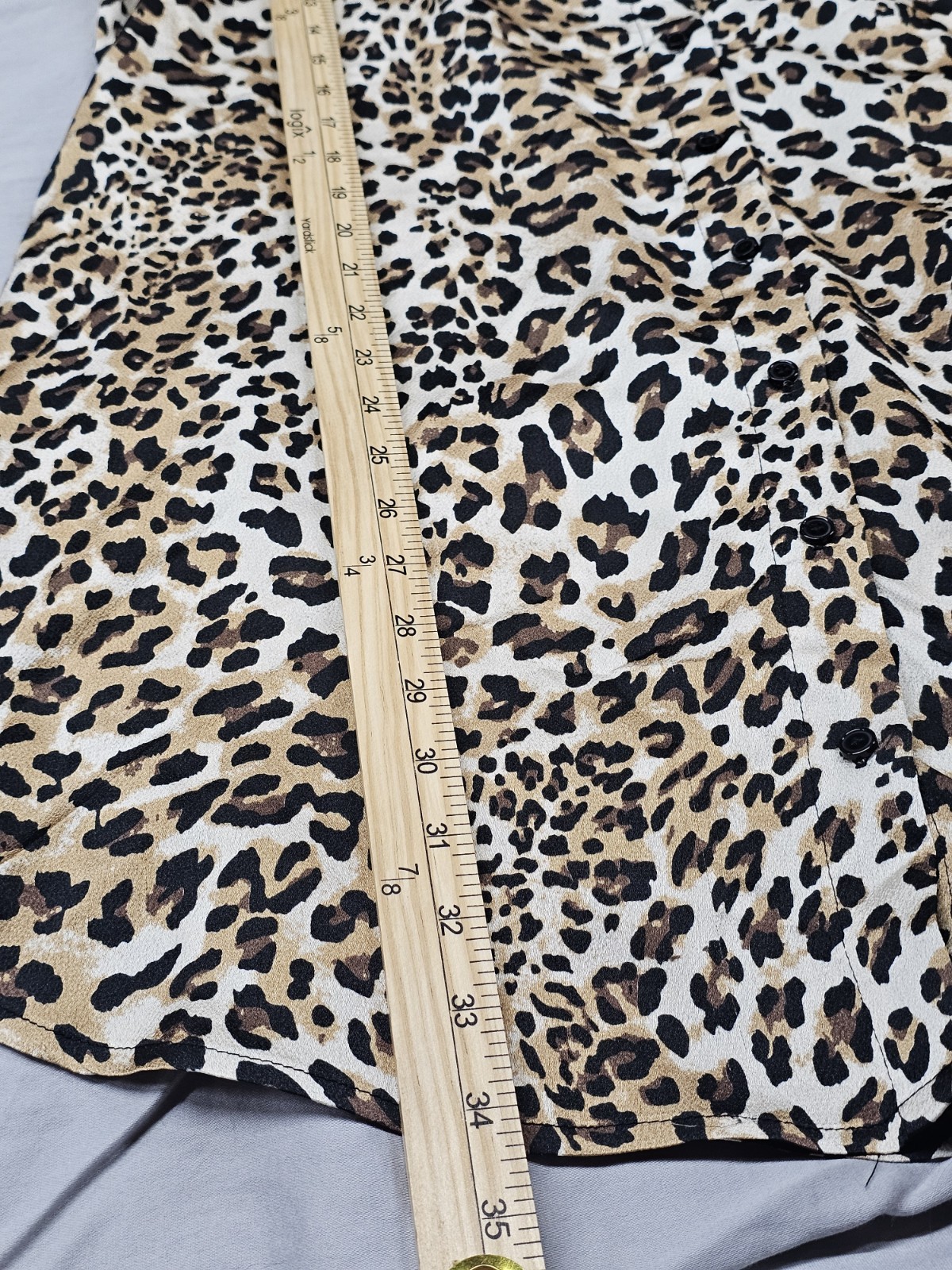 Ellison Button Up Leopard Print Oversized Dress Size Small