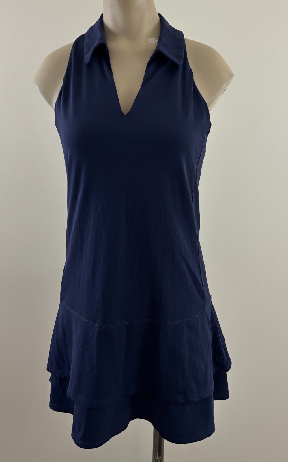 LILLY PULITZER DANIA LUXLETIC Women Sz Small True Navy UPF 50+ Golf Tennis Dress