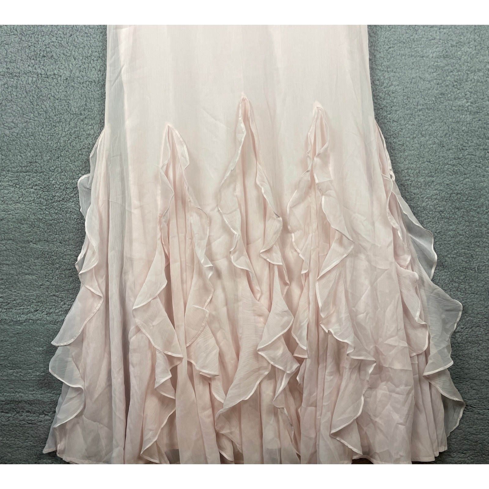 Asos Design Women’s US 6 Pink 100% Polyester Bridemaids Flutter Sleeve Dress