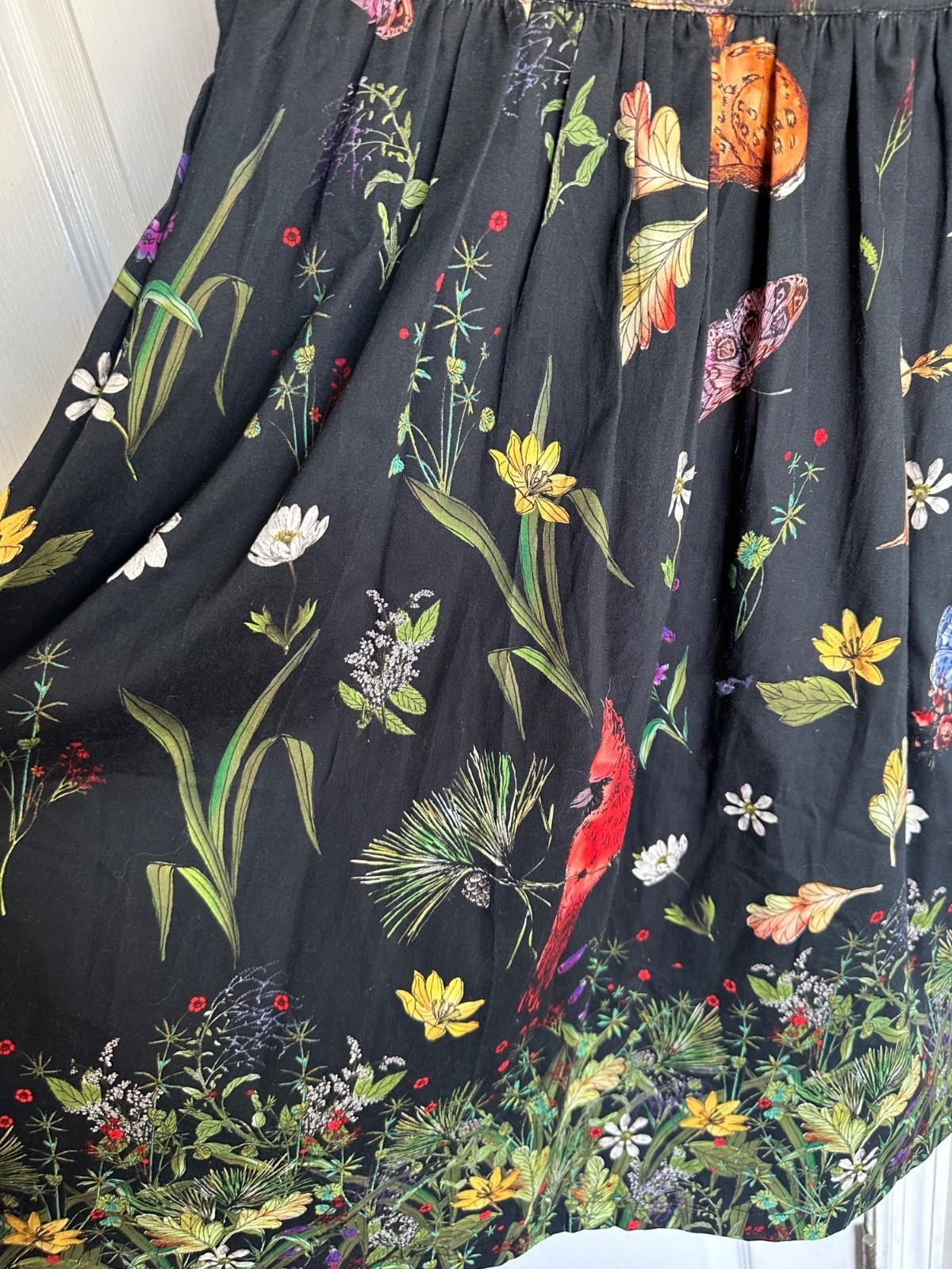 ModCloth Women’s Small Garden Mini Whimsy Dress Mushoom Floral Fairy