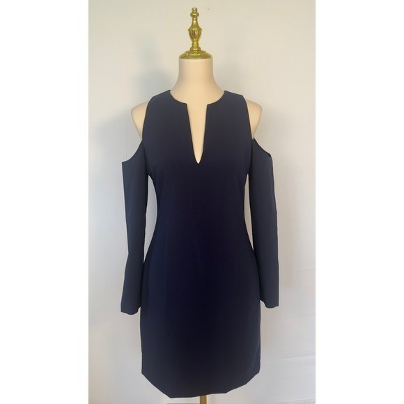 Alice + Olivia Sapphire Blue Cold Shoulder Mini Dress Size 8 NWT