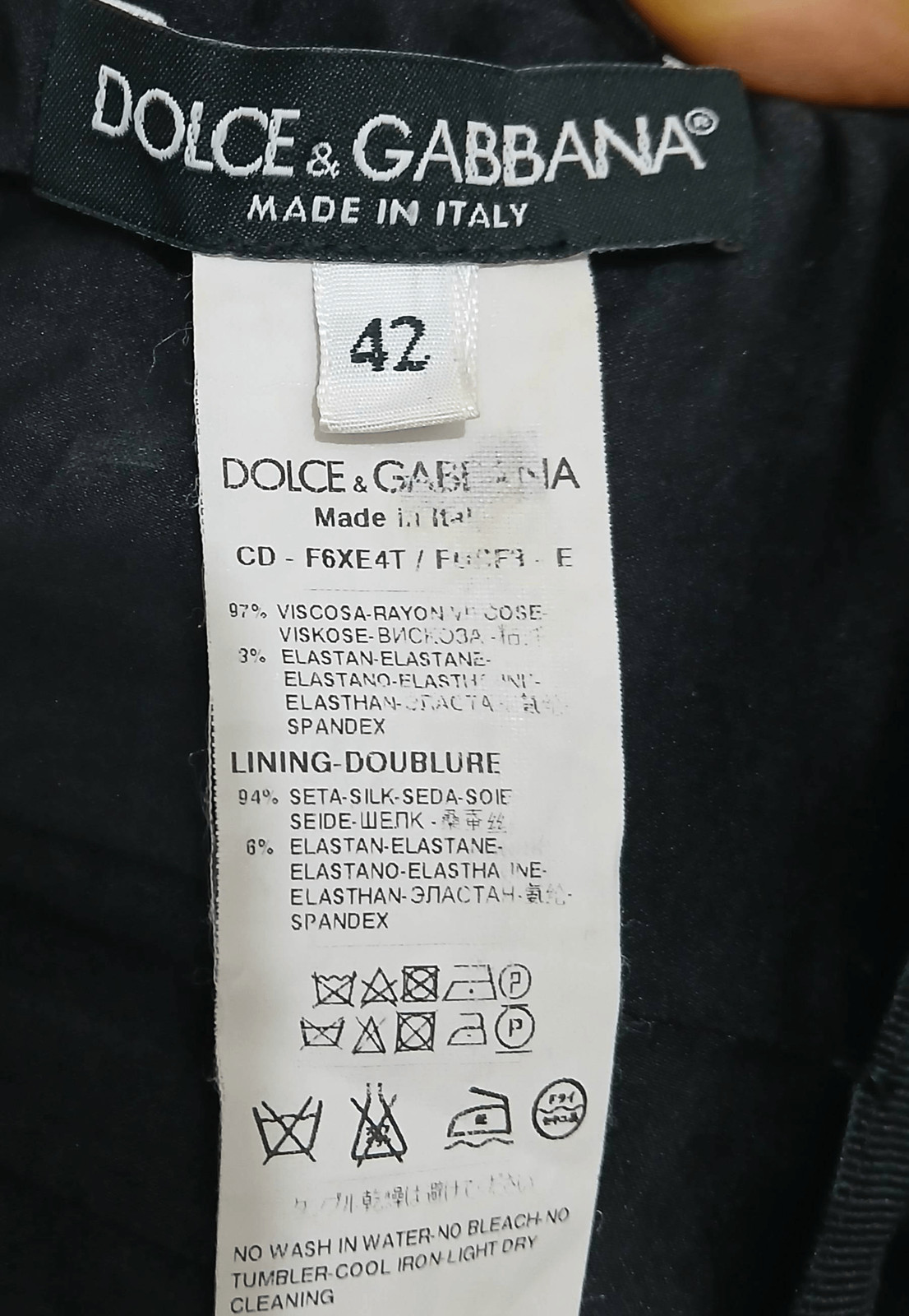 Dolce & Gabbana womens eu 42 us size 6 mermaid hem black special occasion dress