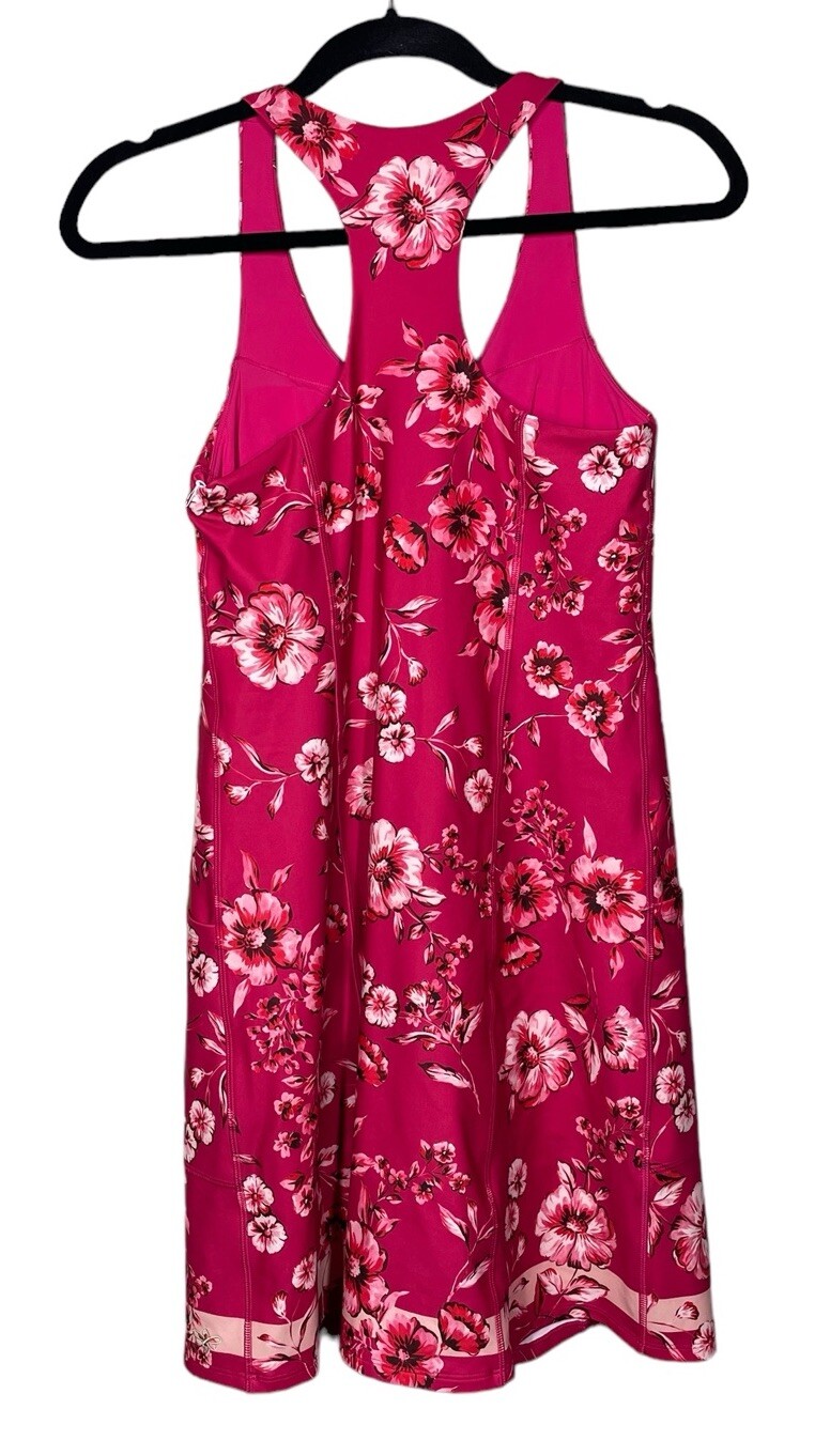Johnny Was XL Misty Fall Everyday Tennis Dress Pink Floral Print Racerback $270