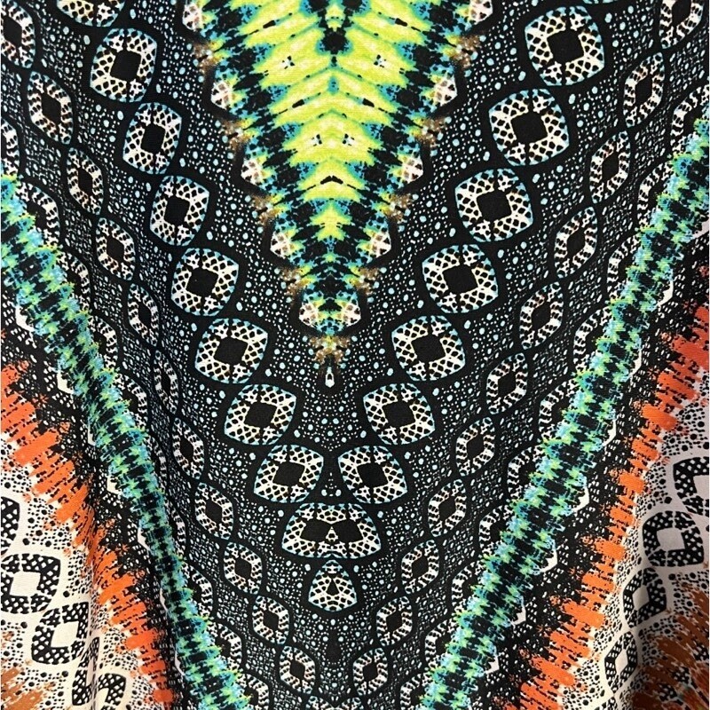 JBS Dress PM Multicolor Shift Geometric Zipper Sleeveless Bold Modern Colorful
