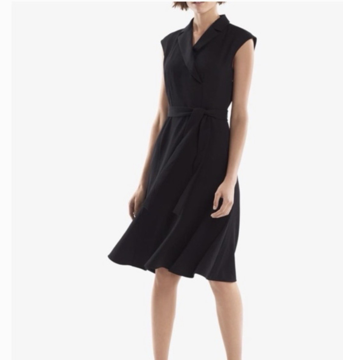 MM Lafleur Isabelle Dress Light Twill Black Women’s Size 8 NEW WITH TAG
