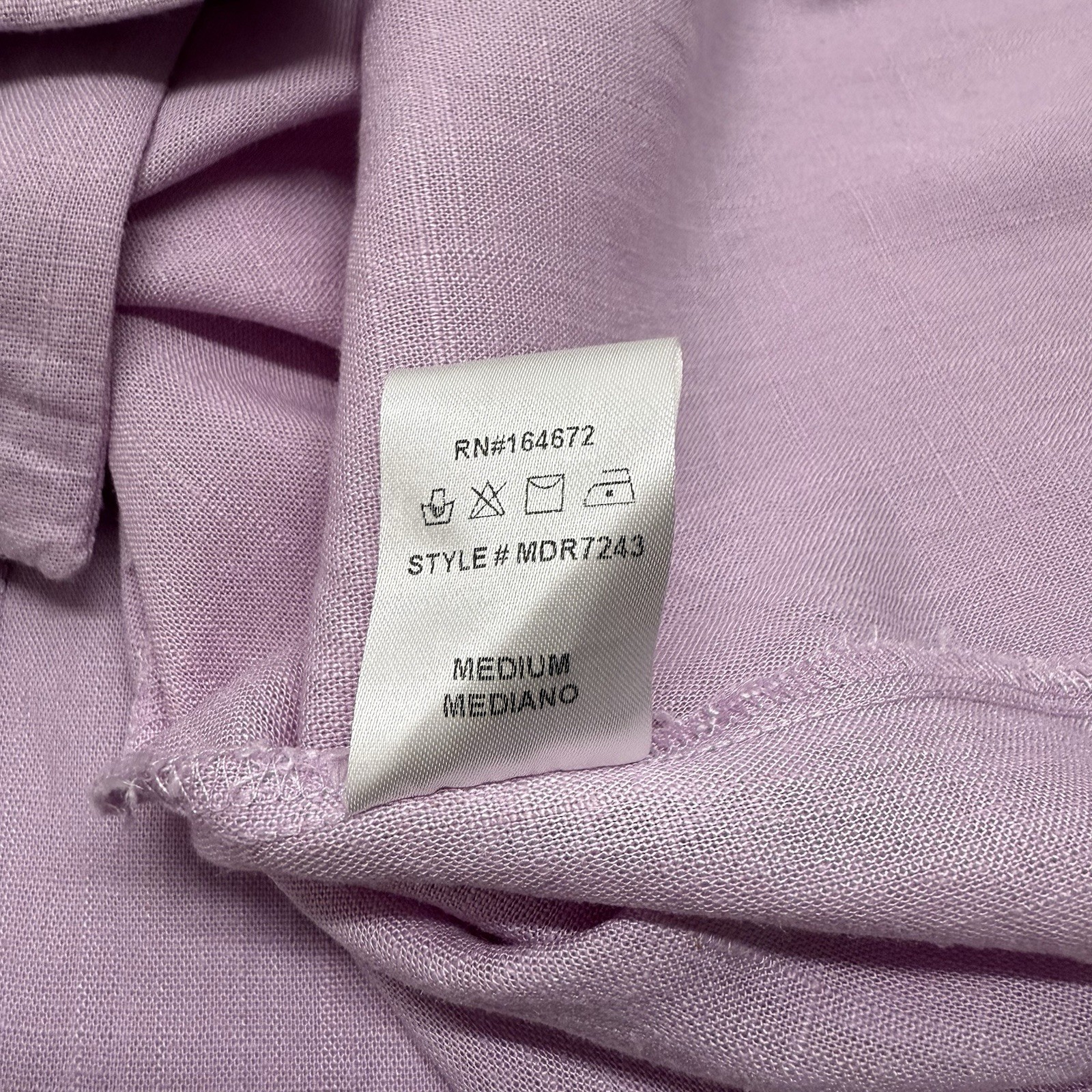&Merci Lilac Button Front Belted Mini Dress M Soft Girl Cottagecore Minimalist