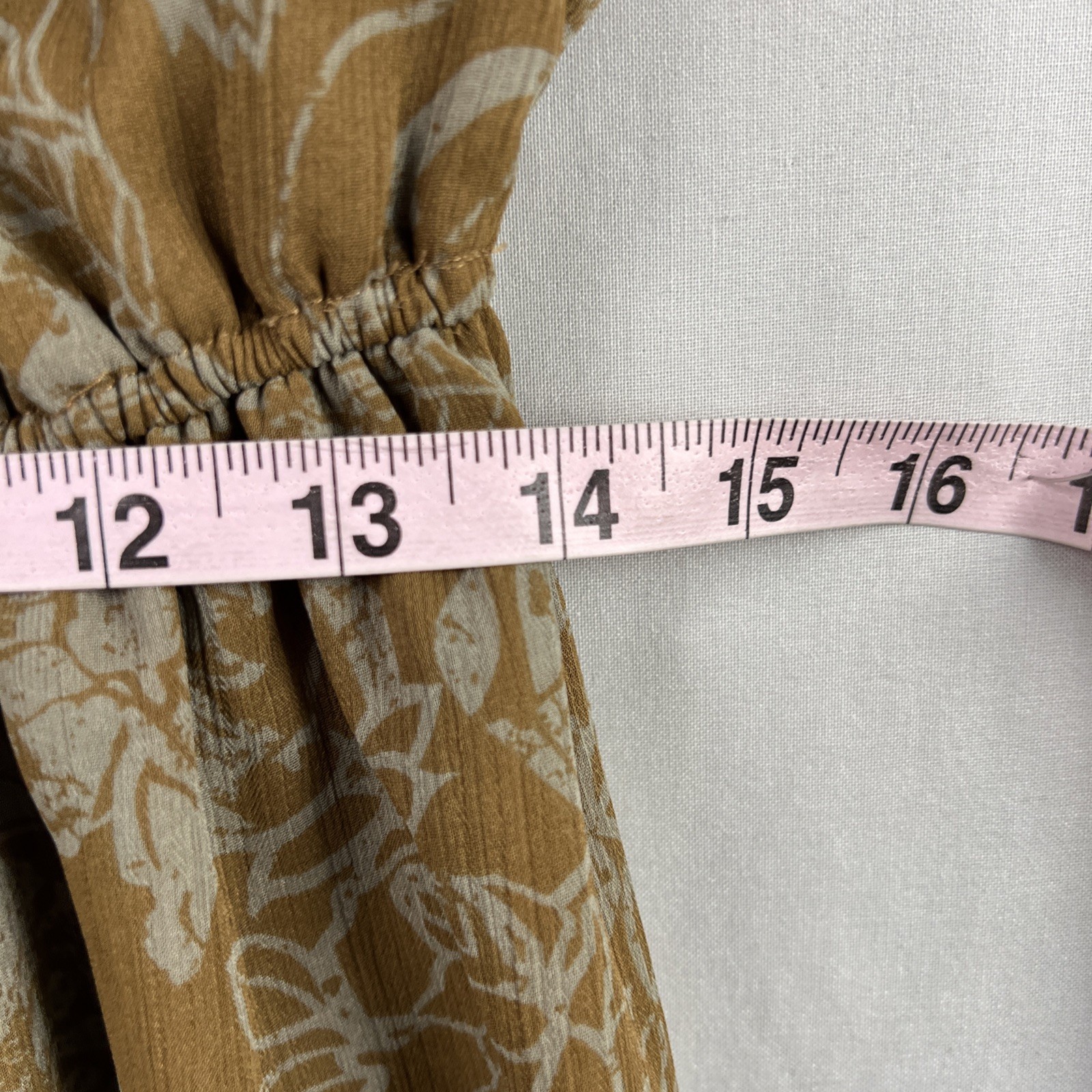 To The Max Dress Size 6 Brown Floral Empire Waist Knee Length Ruffled Boho