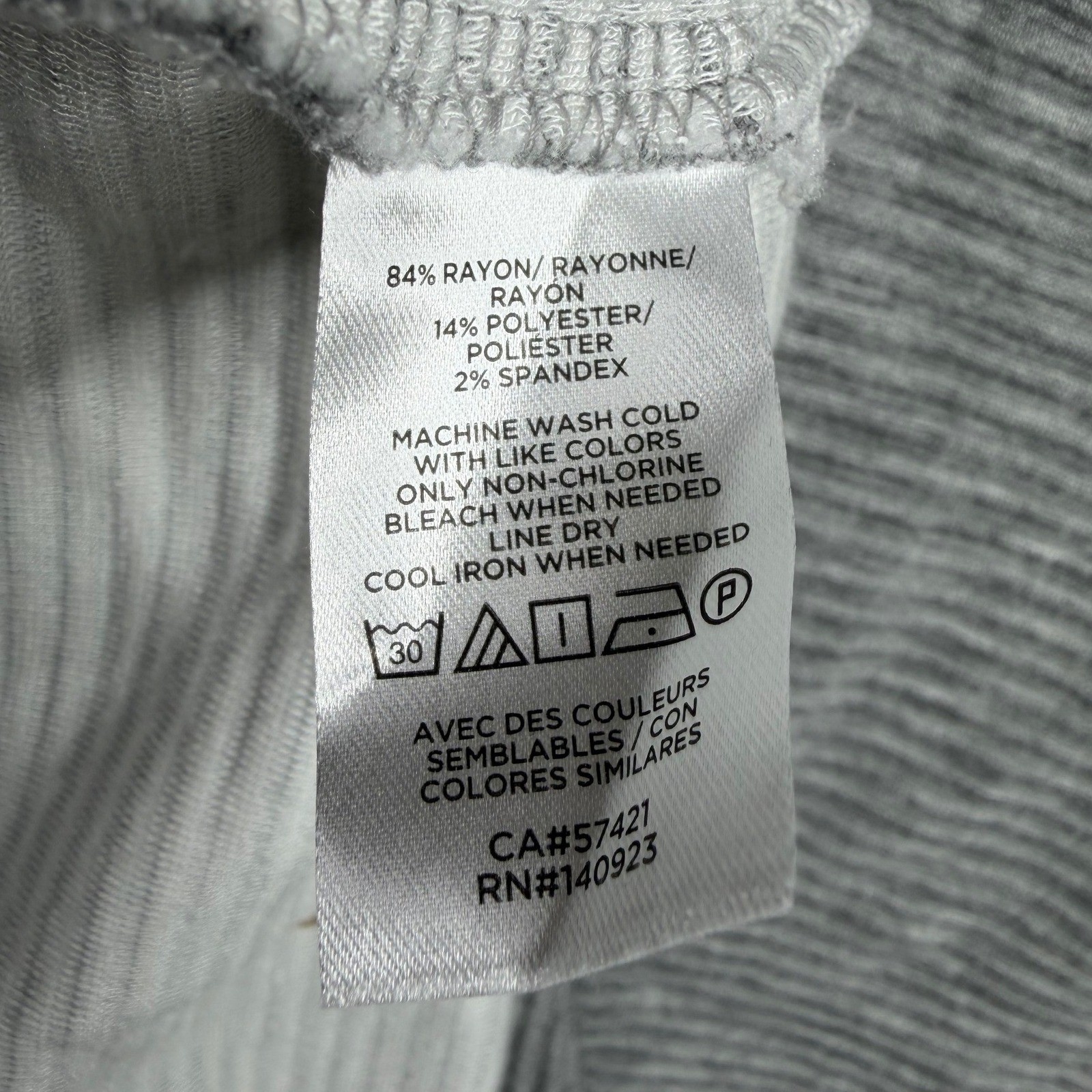 LOFT Ribbed Mock Neck 3/4 Sleeve Dress size Medium Gray
