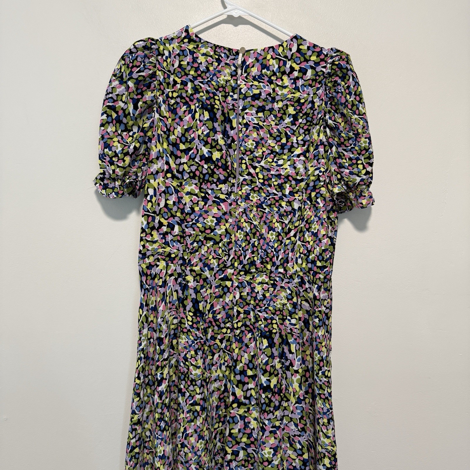 Ted Baker Deyja Printed Midi Puff Sleeve Dress Size 3 (8)