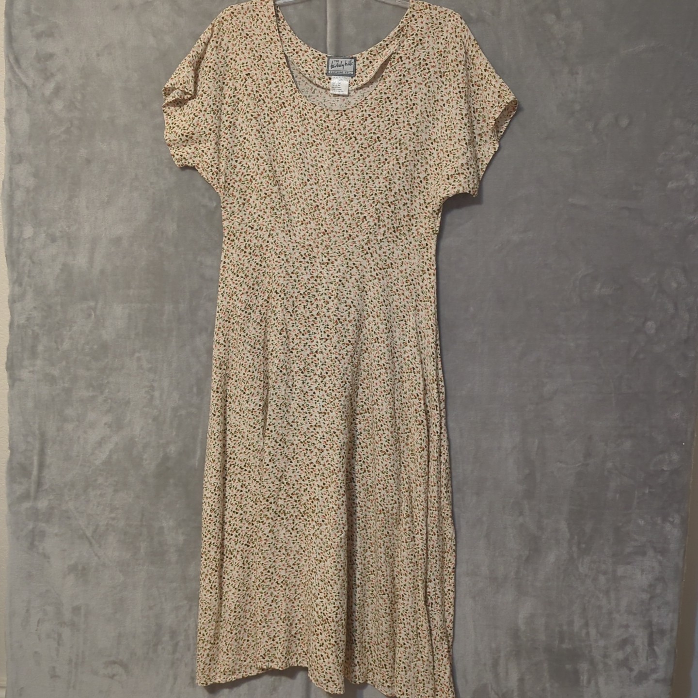 Vintage The Beverly Hills Clothing Co. Micro Floral Print Maxi Dress Size M