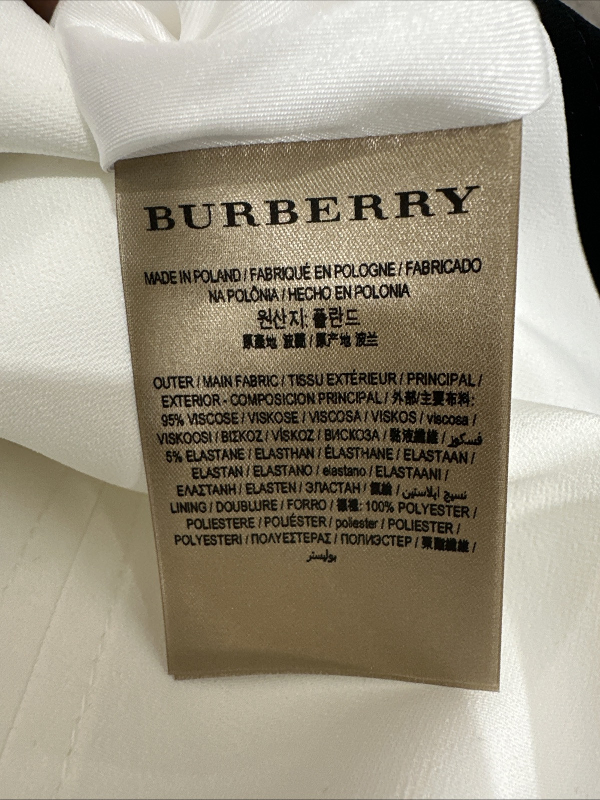 BURBERRY Selene Sleeveless Side-striped Midi Dress In Off White RRP$1350 A35