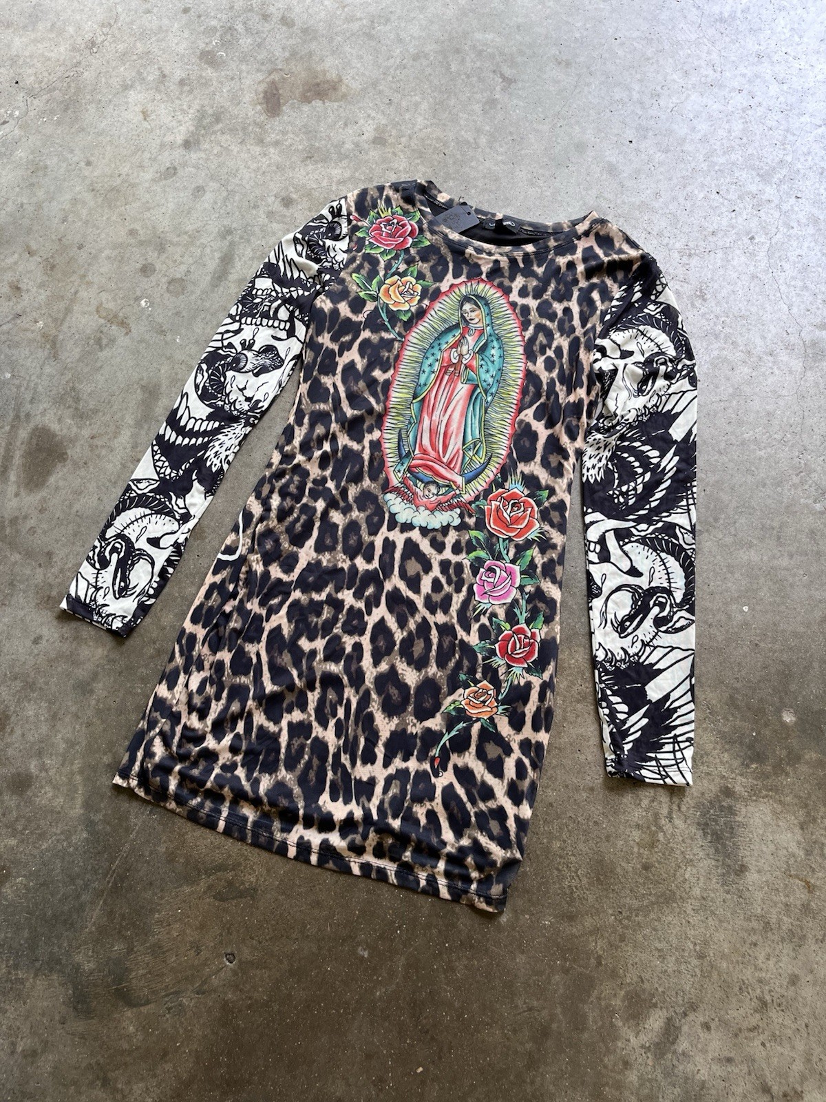 Ed Hardy Virgin, Mari Men’s Mini Leopard Print Dress Size S New With tags