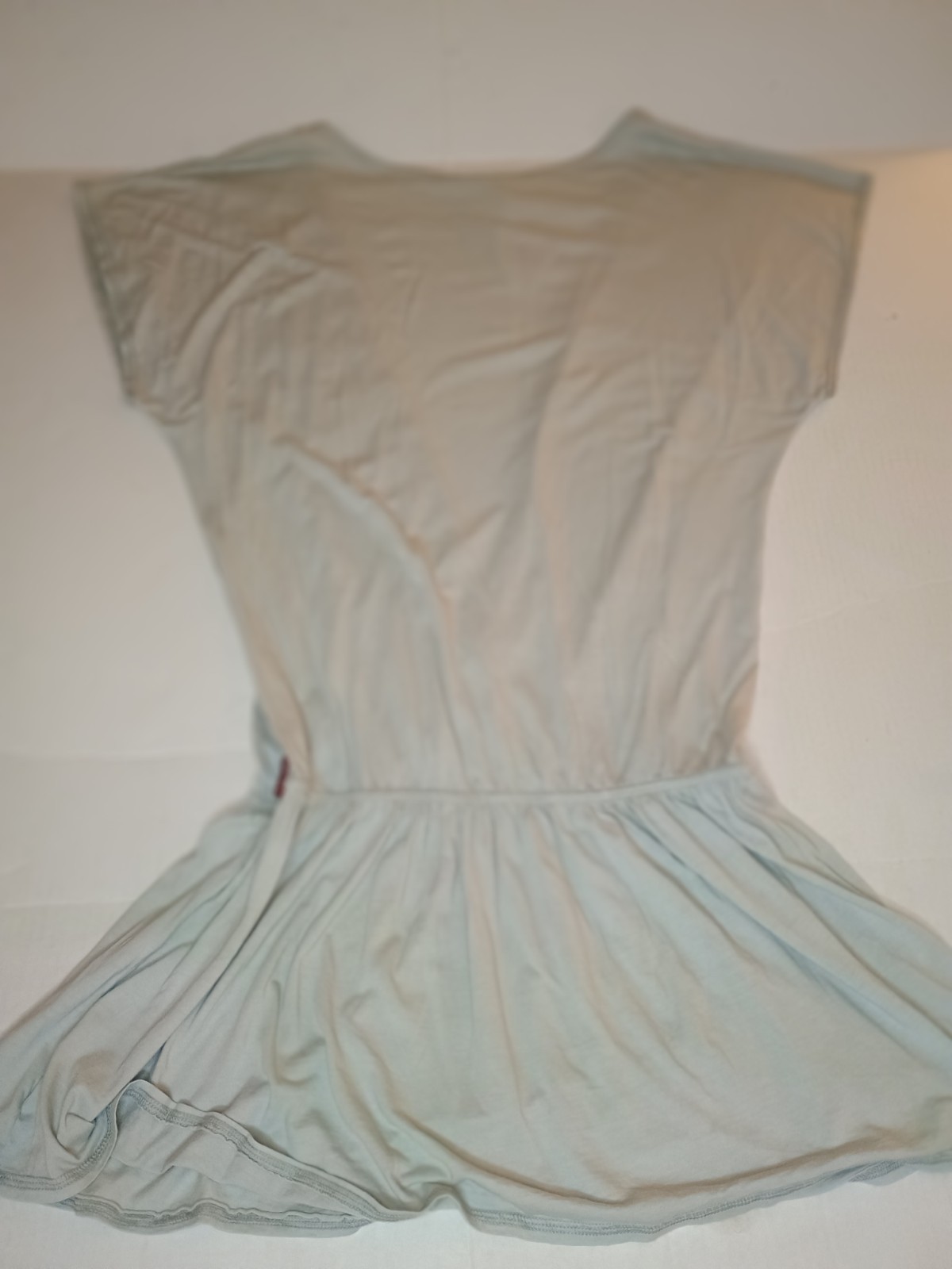 Hard Tail Front Back Crossover Dress Light Gray Size M Cotton