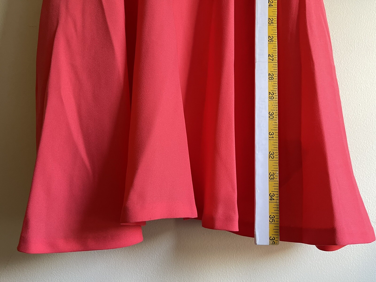 New Cece Orange/Red Size 0 Cold Shoulder Short Sleeve Fit & Flare Ruffle Dress