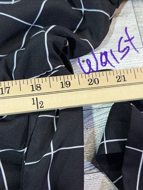 Women’s BloomChic Black White Checked Pullover Belted Dress US 18-20 MUST SEE !!