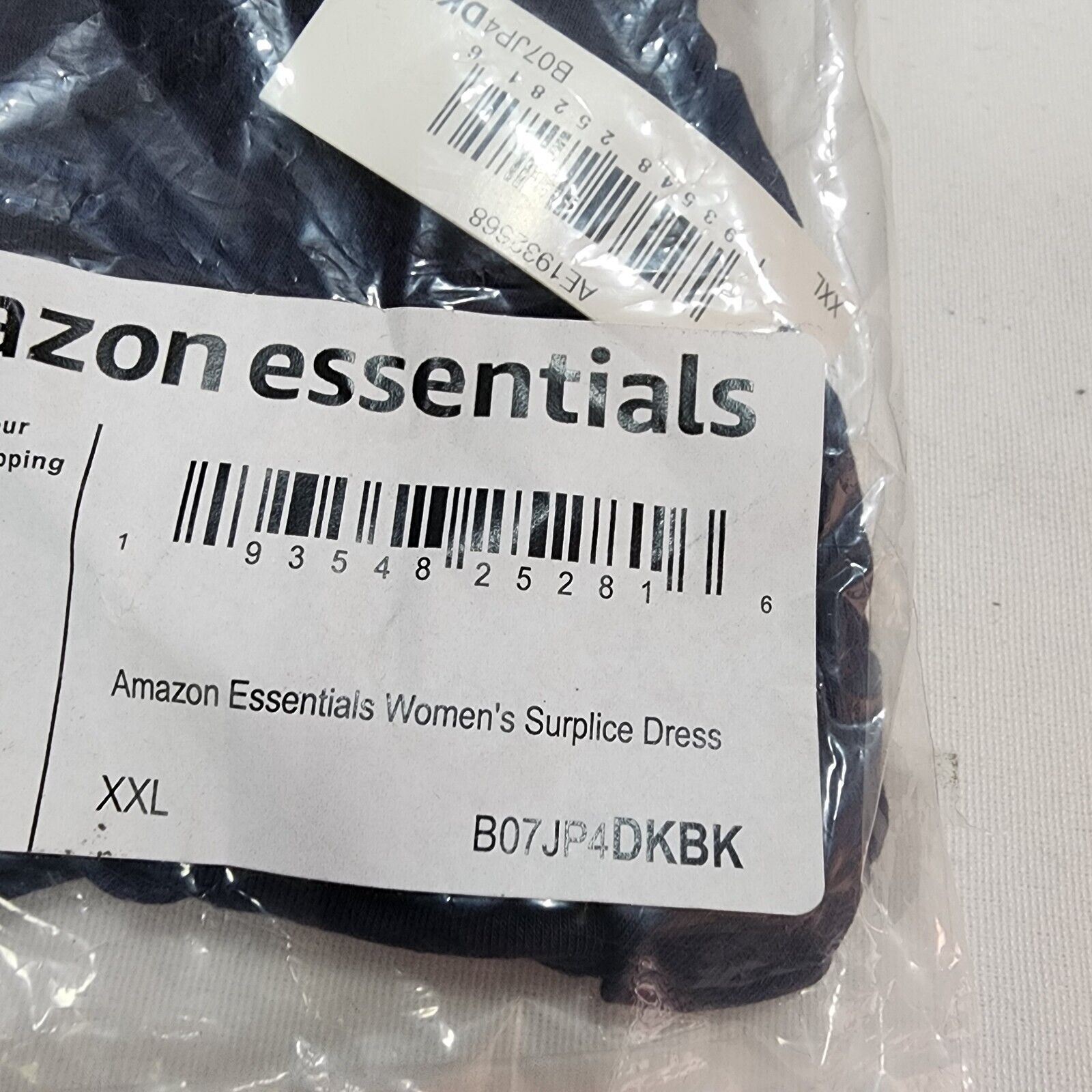 Essentials Women’s Standard Solid Surplice Dress, Navy, XX-Large