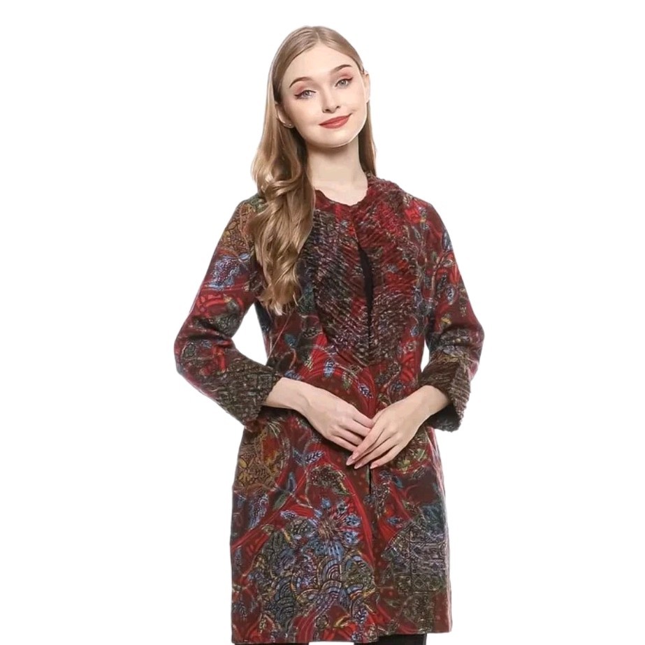 Kedu Batik Women’s Batik Outer Dobby ISVARA Red