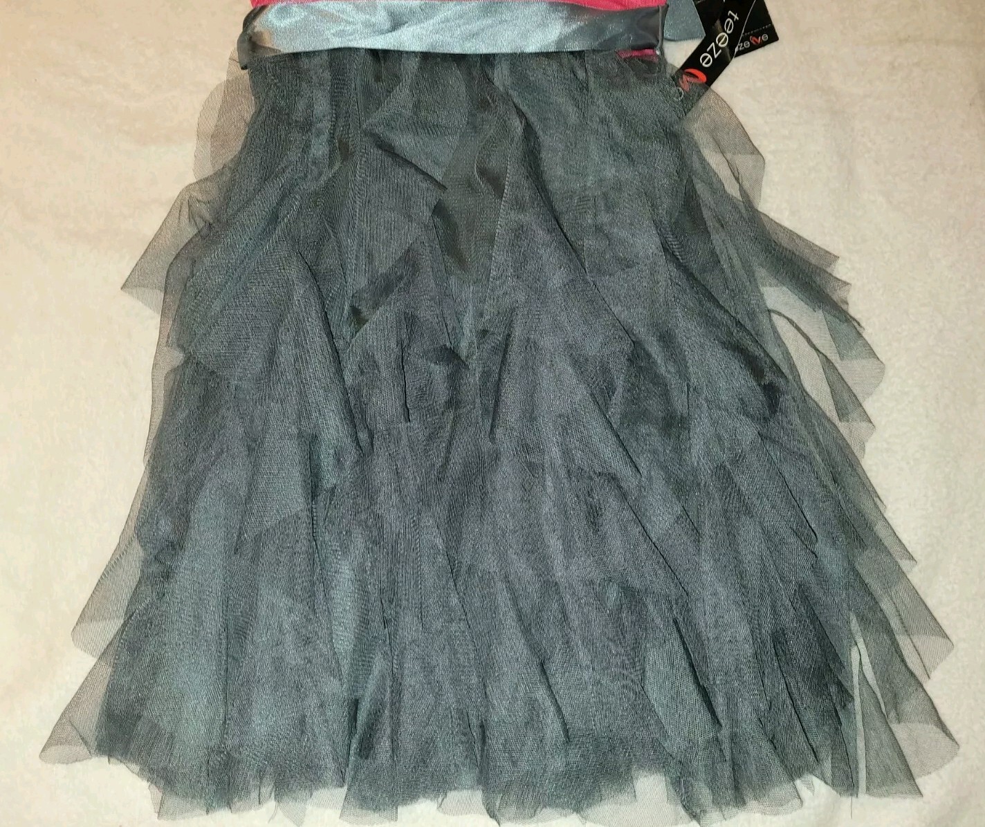 NWT Junior’s sz 3 Strapless Dress Tulle Ruffle Party HCO Dance Cocktail Dress