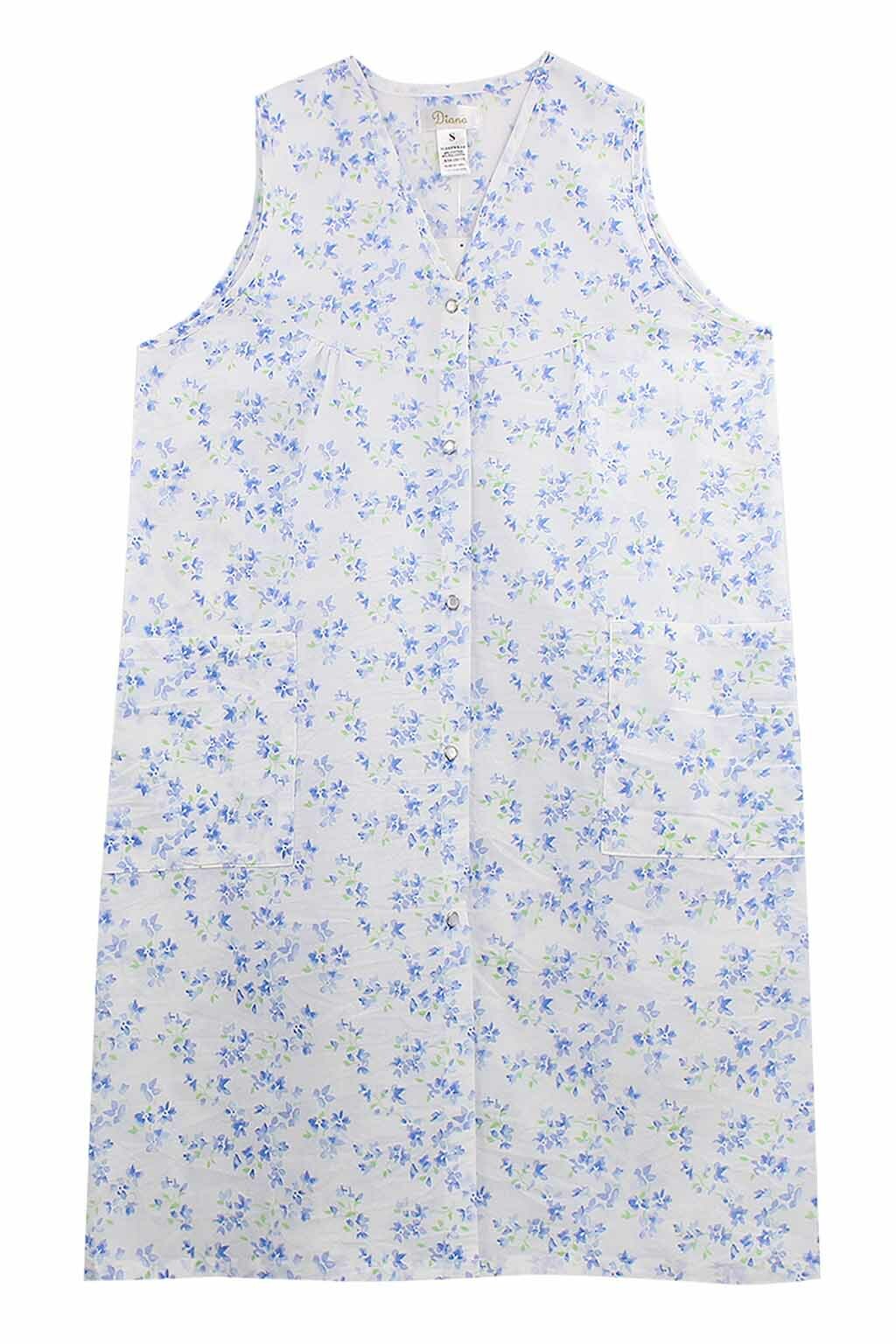 LADIES Sleeve Less BUTTON DOWN DUSTER House Dress Size S M L XL 2XL 3XL 168