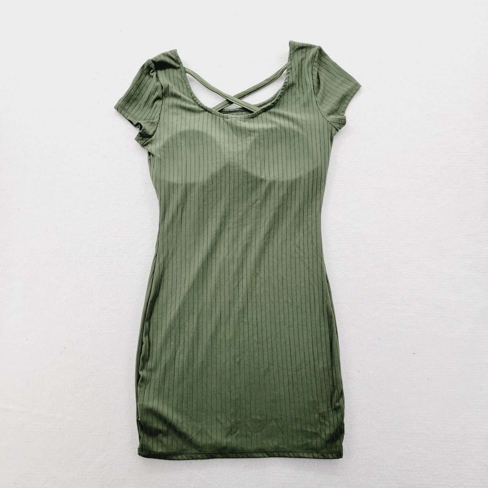 No boundaries juniors Medium 7-9 Short Sleeve T-Shirt Dress Button Front green