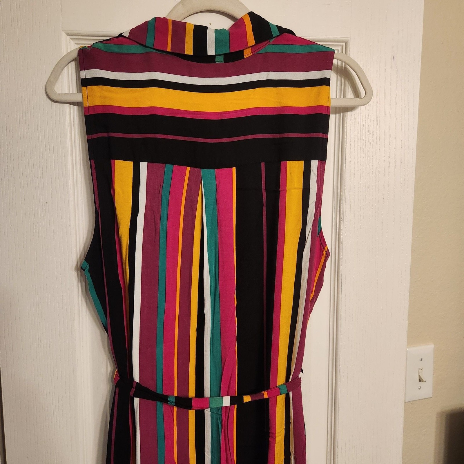 Torrid Women’s Multi-Colored Striped Sleeveless Challis Maxi Dress