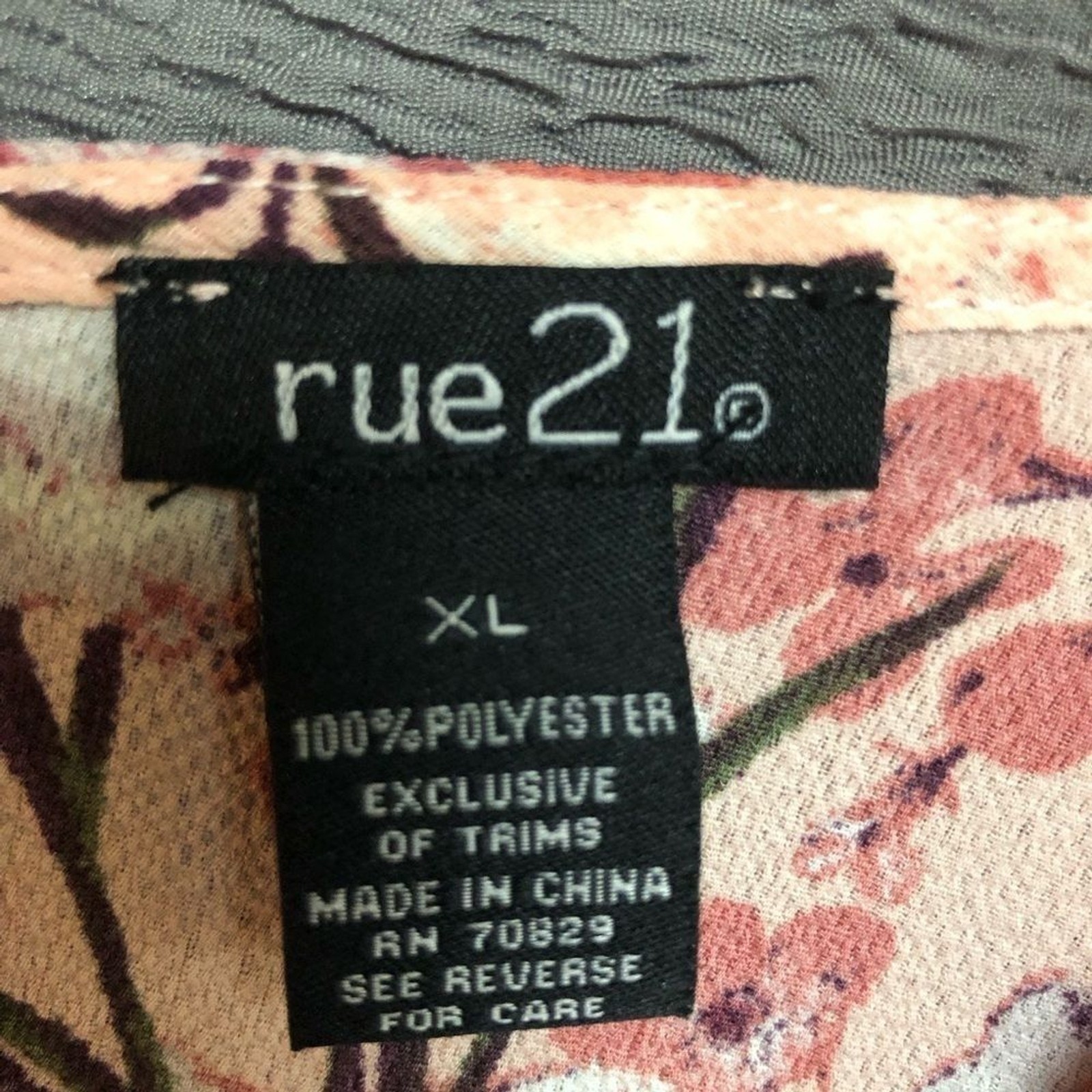 Rue 21 extra large long dress over a romper, peach background with coral,