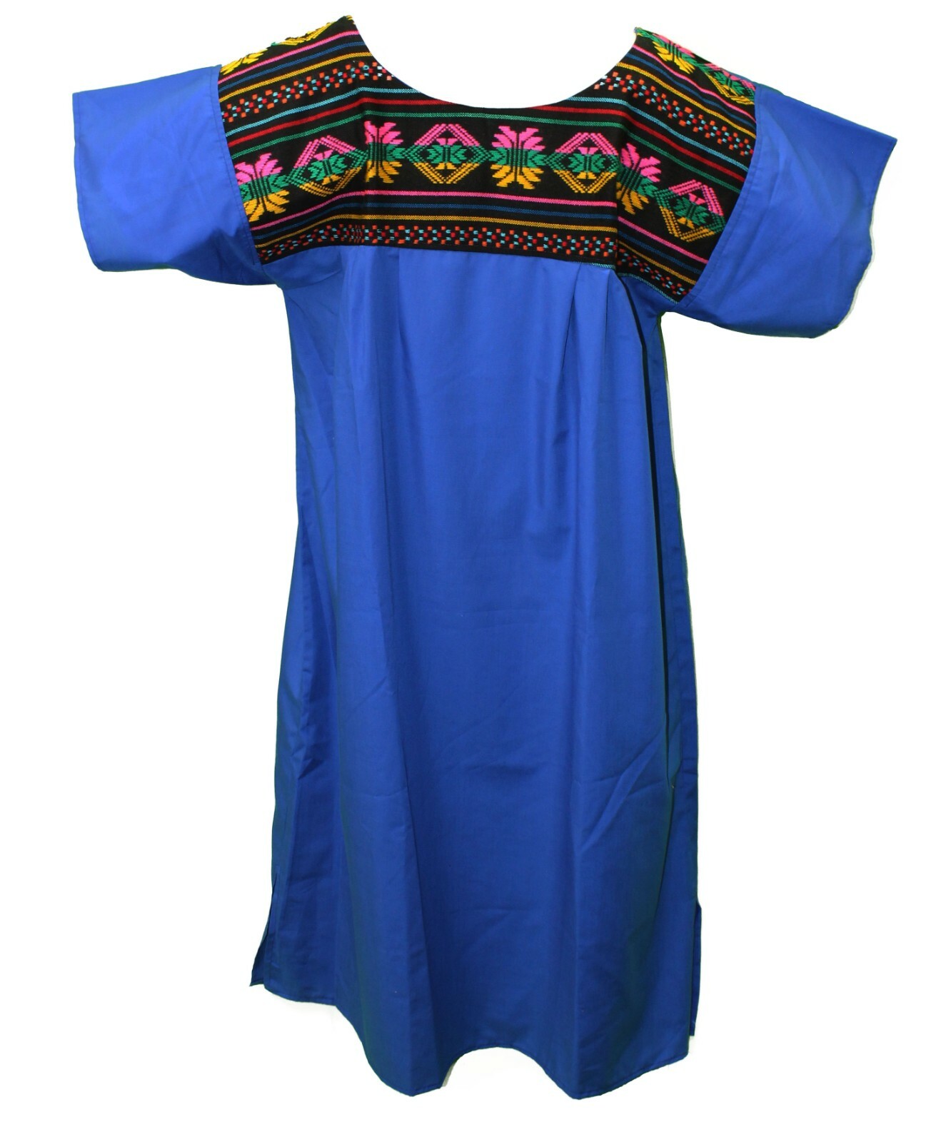 ROYAL BLUE DIAMOND Colorful Dress Traditional Mexico S M L XL 2XL 3XL 4XL 5XL