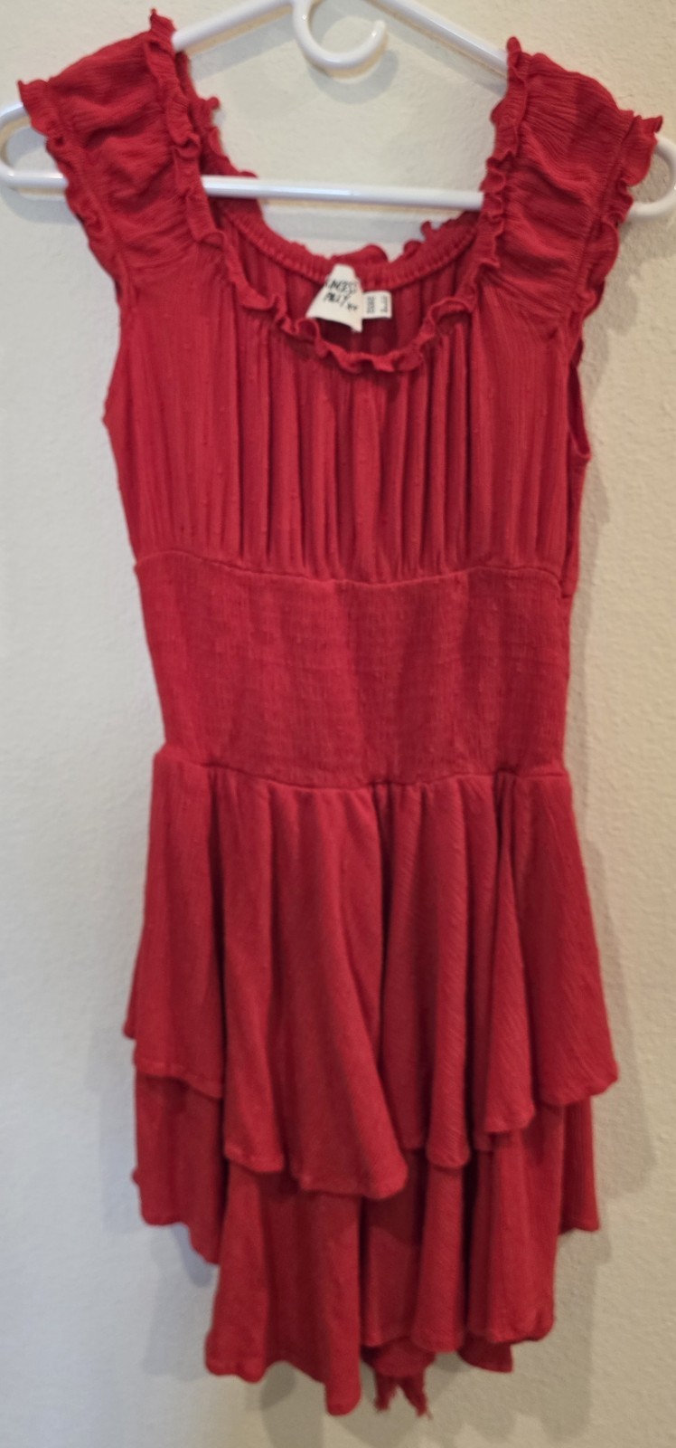 VTG Princess Polly Red Ruffeled Kensie Dress Minimalist Qoquette Festival Y2K 6