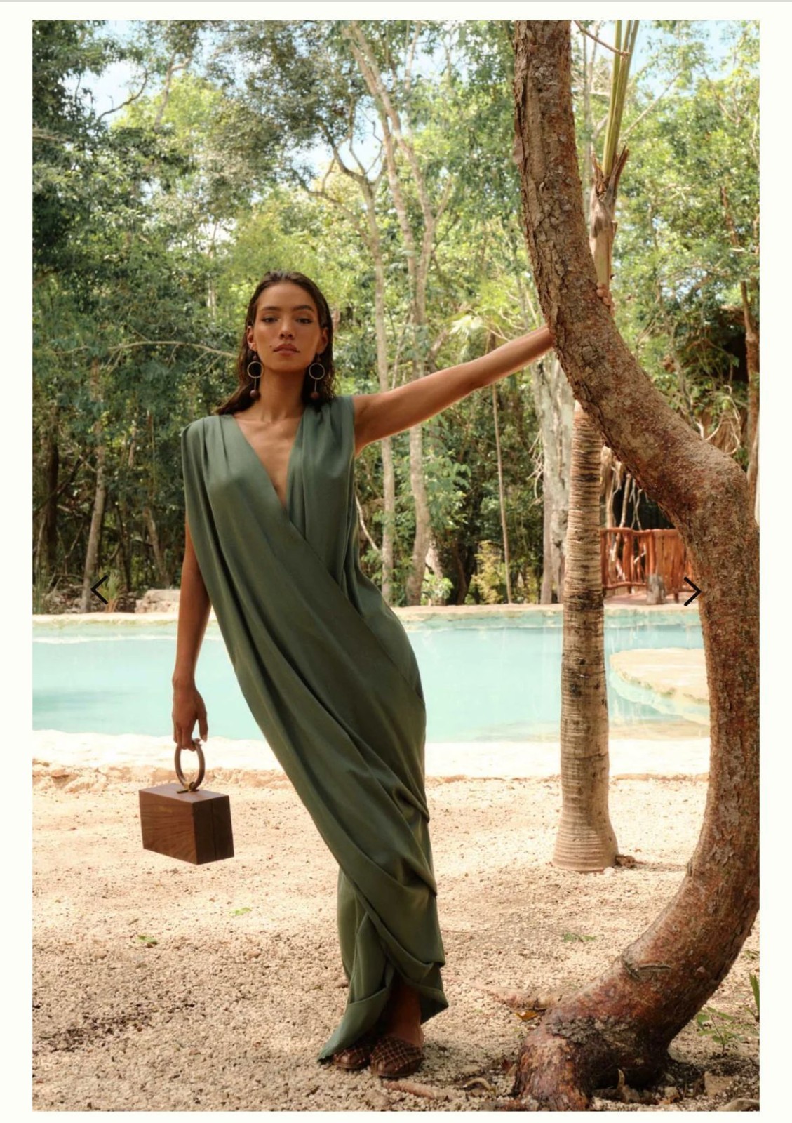 Andrea Iyamah Sayo Kaftan linen dress S