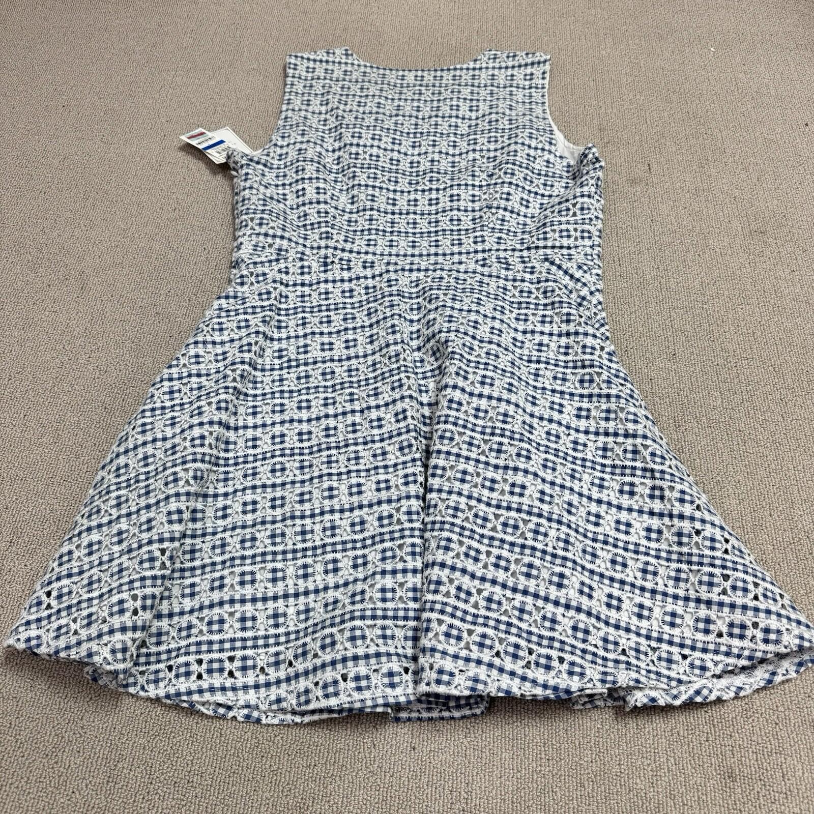 Maison Jules Dress Blue White Sleeveless Women’s Size XL NWT