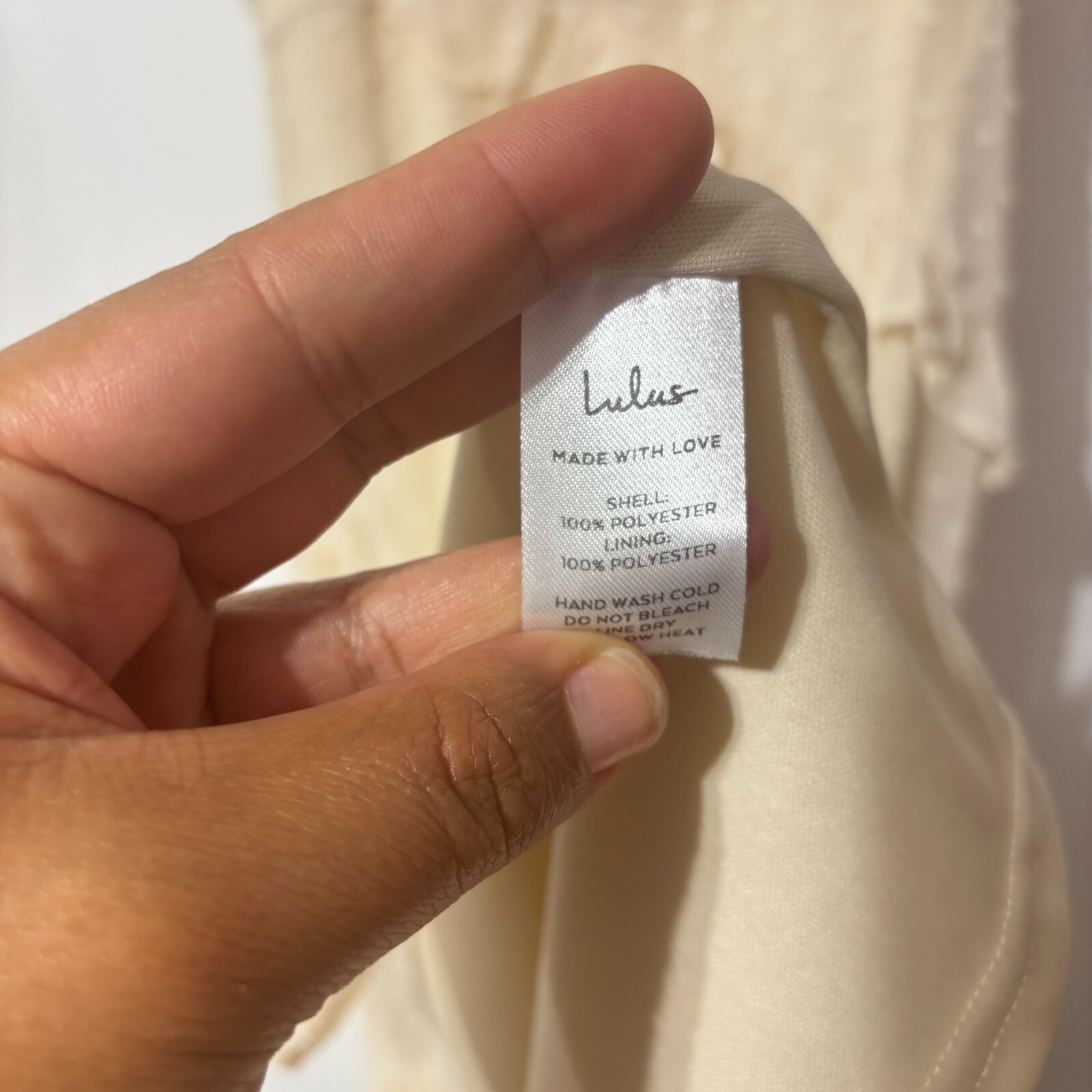 Lulus Cream Swiss Dot Ruffle Flutter Sleeve High Low Midi Dress Ivory Size S