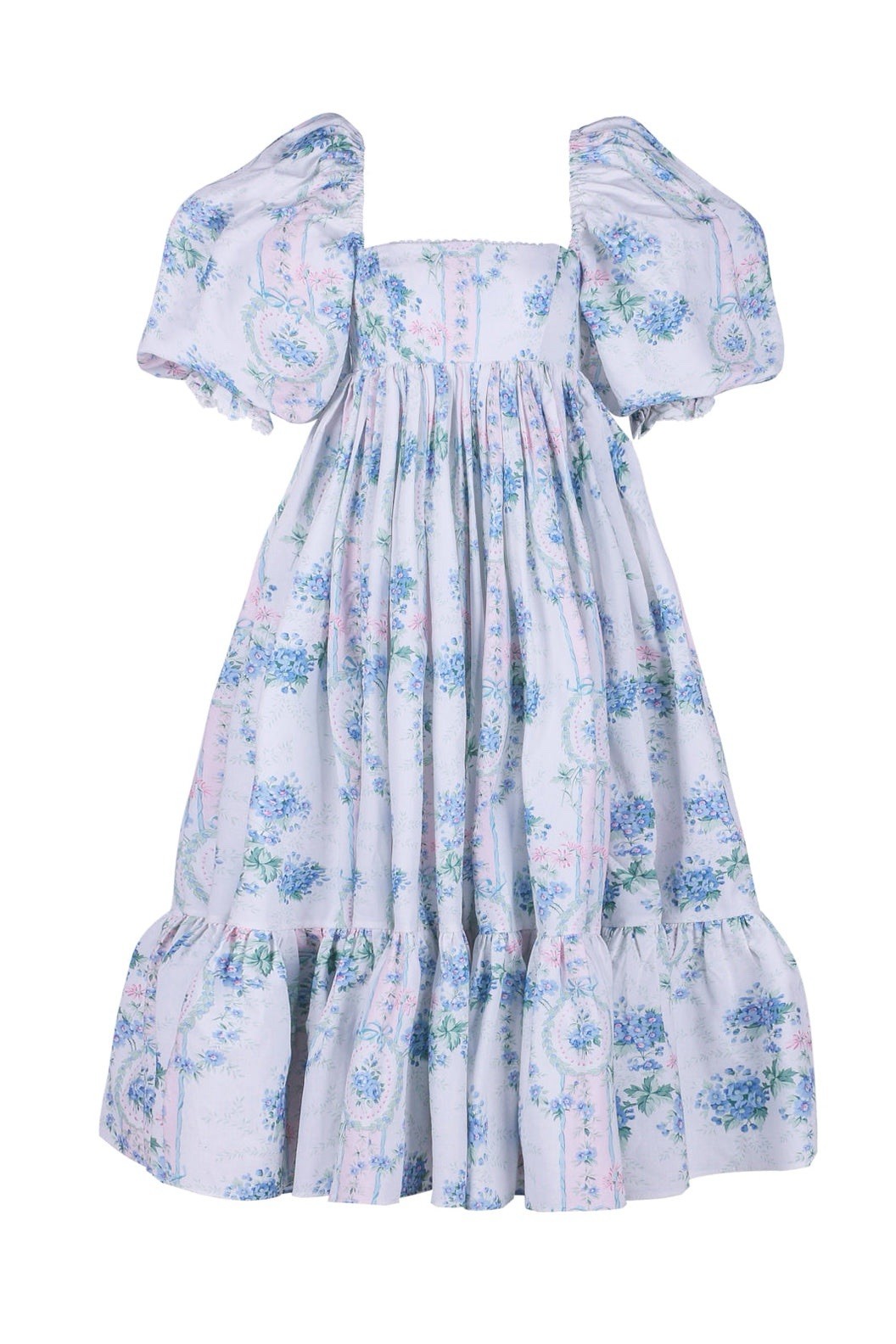 SELKIE La Belle Etoile Cotton French Puff Dress SMALL