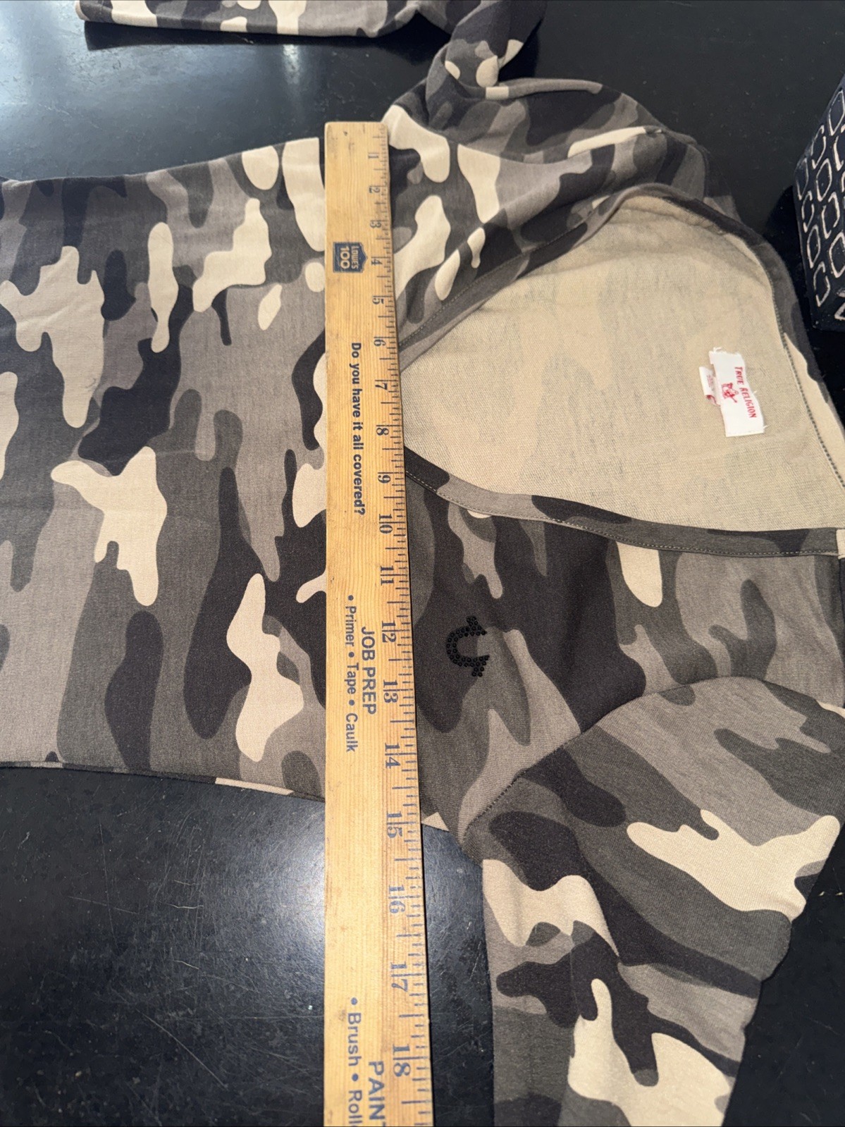 Vintage TRUE RELIGION SZ XS Green Camo Print Long Sleeves Dress mc