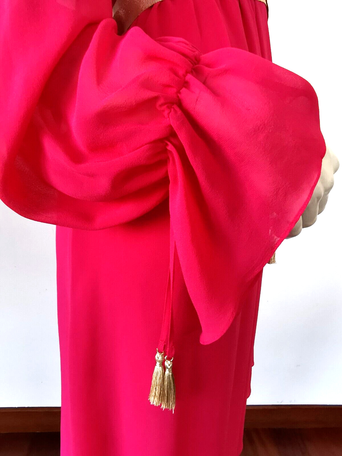 RR €890🌟 MAX MARA Pink SILK georgette Dress Usa2_ It36_ De32_ Uk4_ Fr34