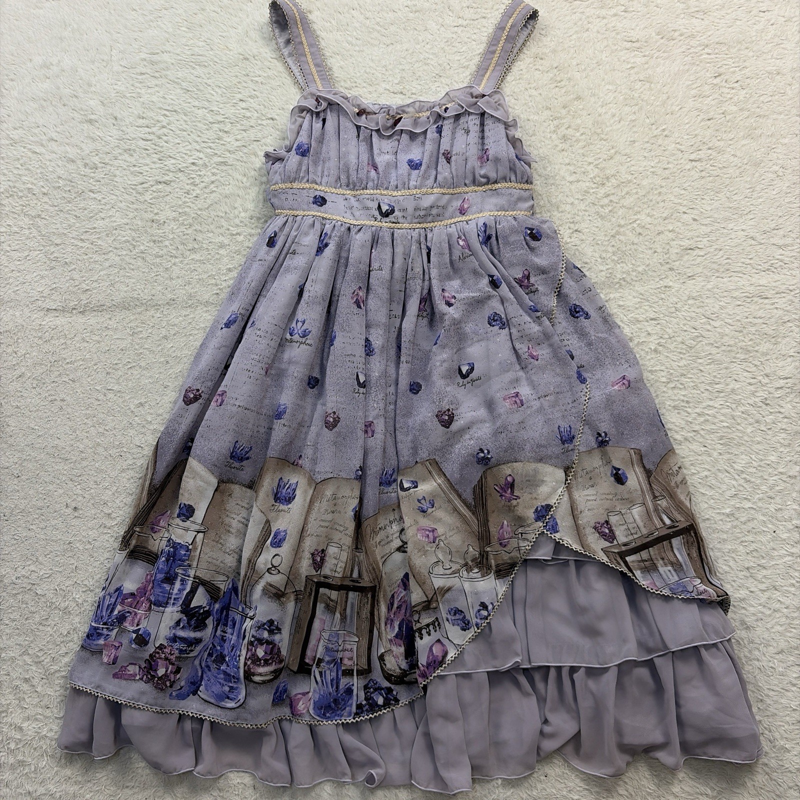 Metamorphose High-Waisted Jumper Skirt—Lavender Gothic Lolita Japan